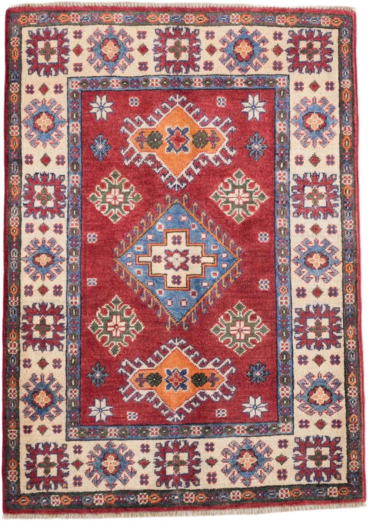2' 11 x 4' 2 Hand Knotted Kazak Rug
