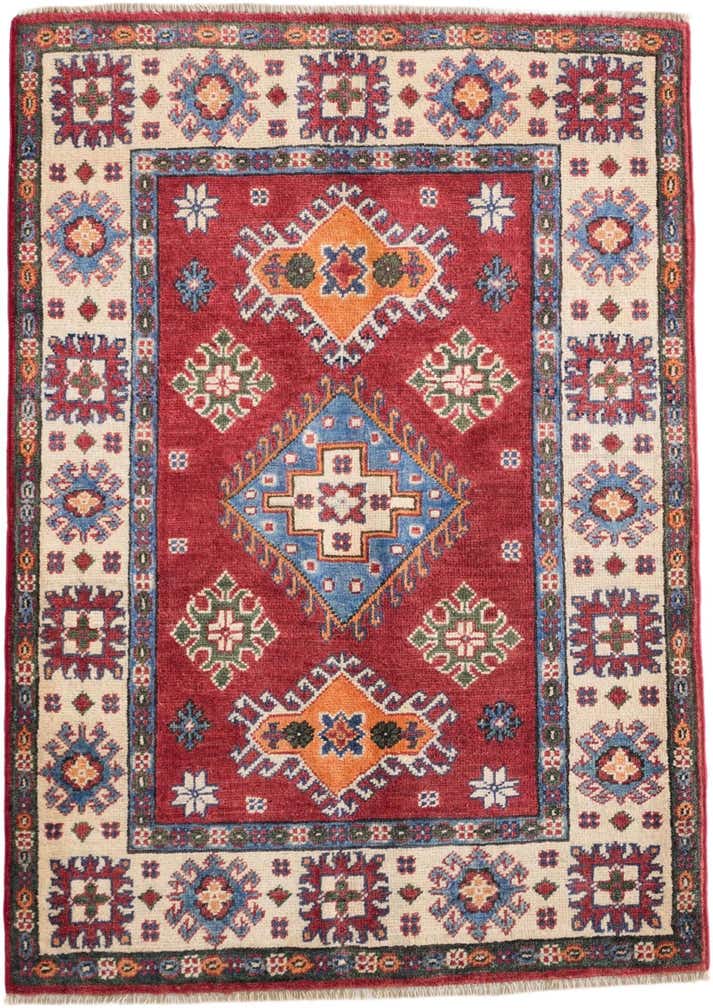 2' 11 x 4' 2 Hand Knotted Kazak Rug