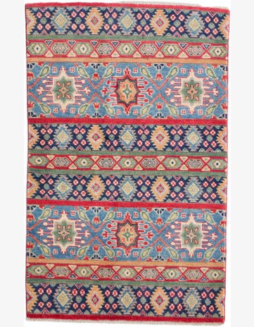 3' 3 x 5' 1 Hand Knotted Kazak Rug