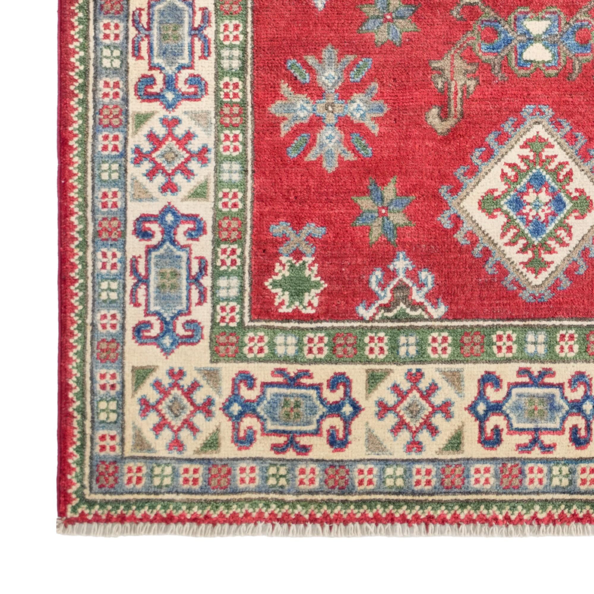 3' 3 x 5' 2 Hand Knotted Kazak Rug