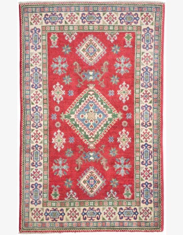 3' 3 x 5' 2 Hand Knotted Kazak Rug