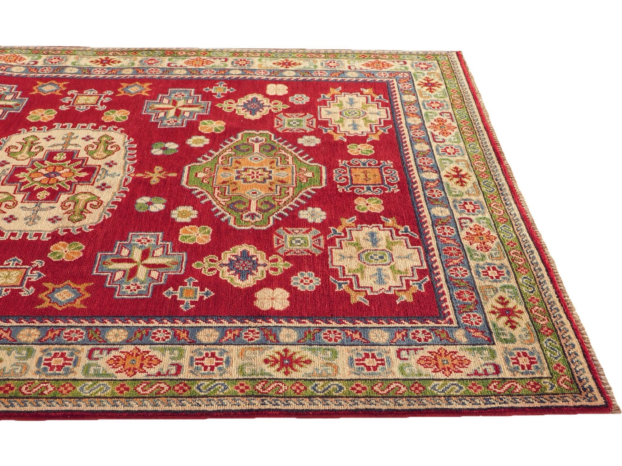 155cm x 210cm Hand Knotted Kazak Rug