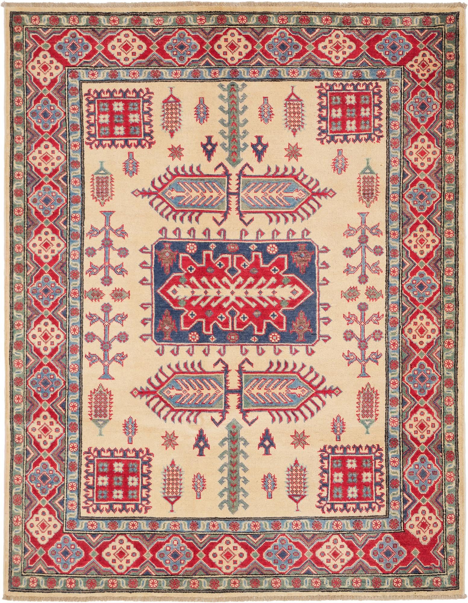 Detail image 2 of 10: 5' x 6' 6 Hand Knotted Kazak Rug