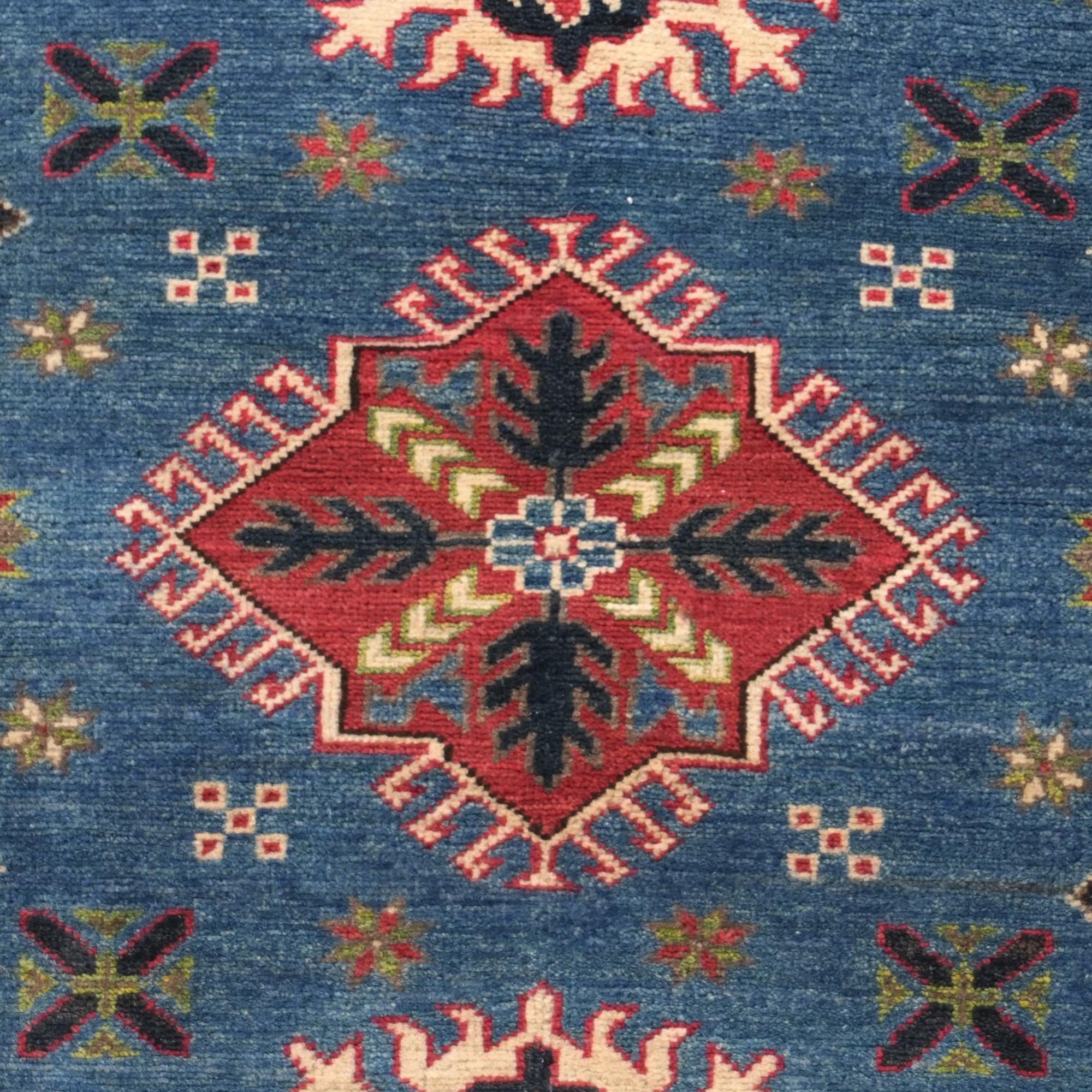 Detail image 10 of 10: 3' 3 x 3' 9 Hand Knotted Kazak Rug