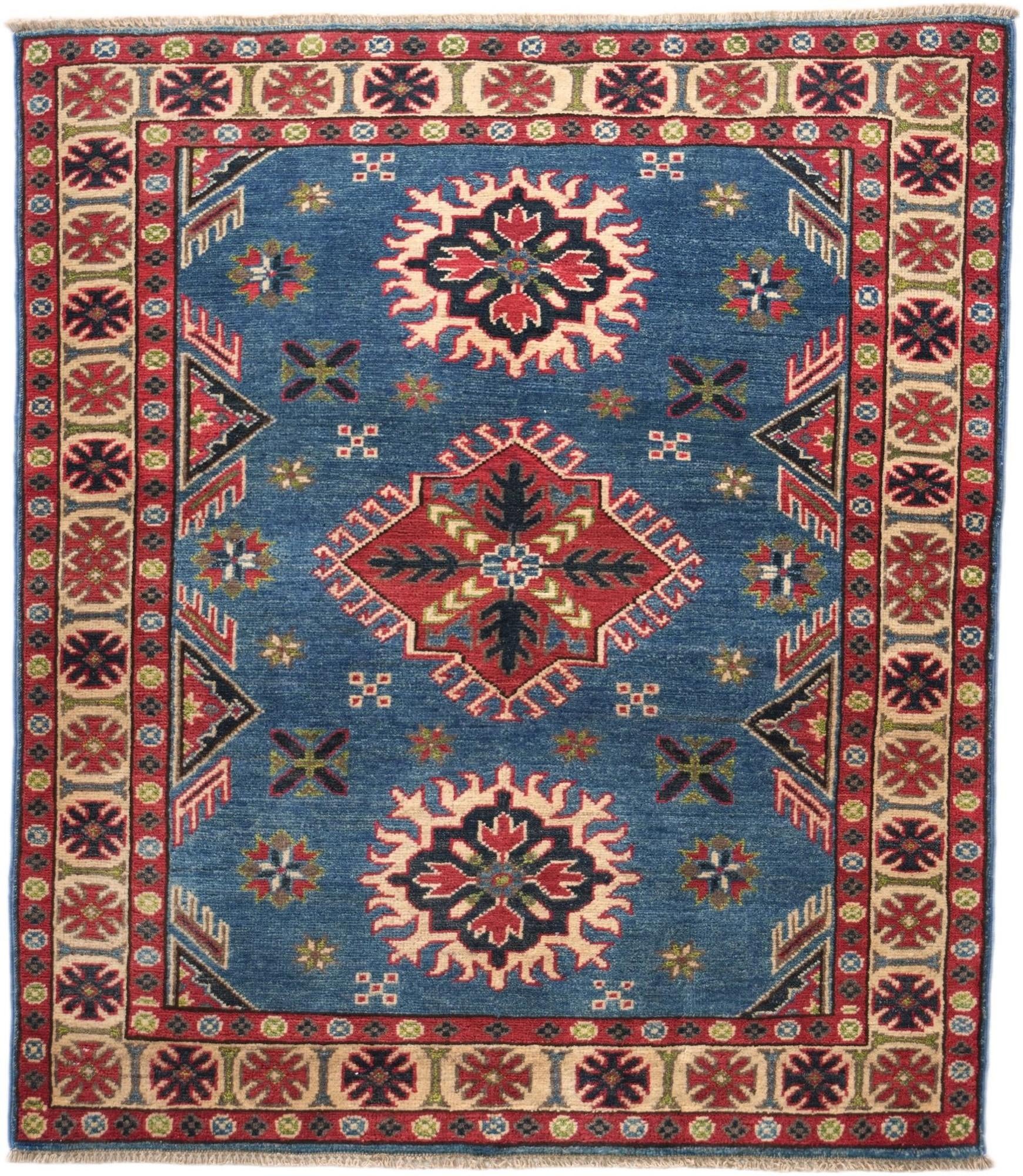 Detail image 2 of 10: 3' 3 x 3' 9 Hand Knotted Kazak Rug