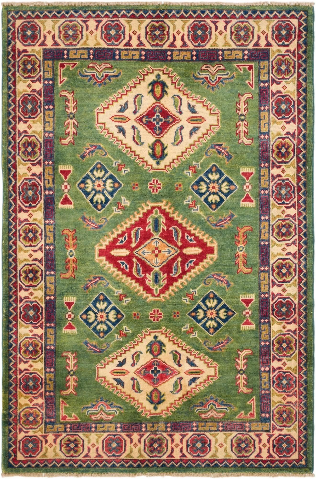 3' 3 x 5' Hand Knotted Kazak Rug