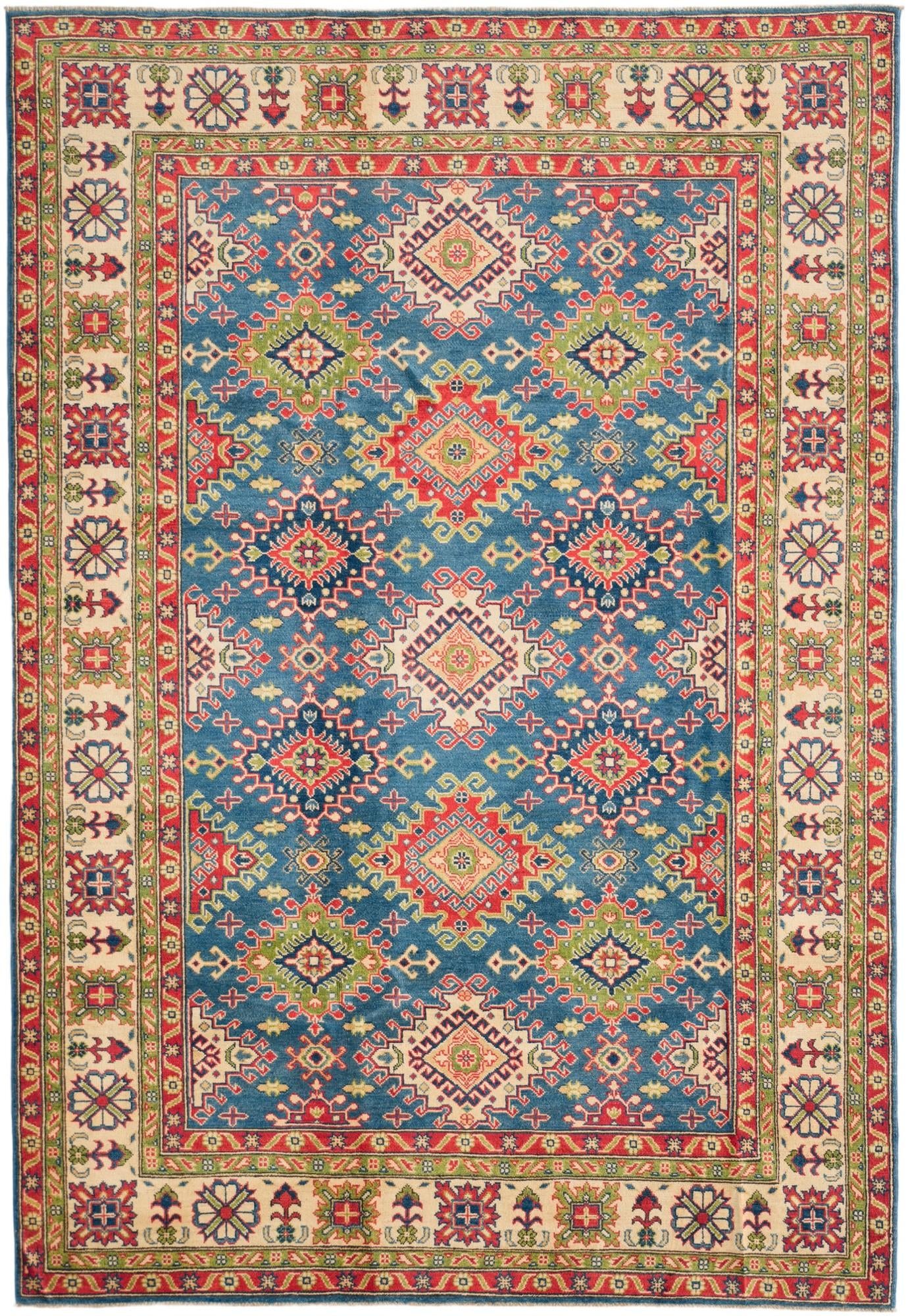 6' 10 x 9' 11 Hand Knotted Kazak Rug