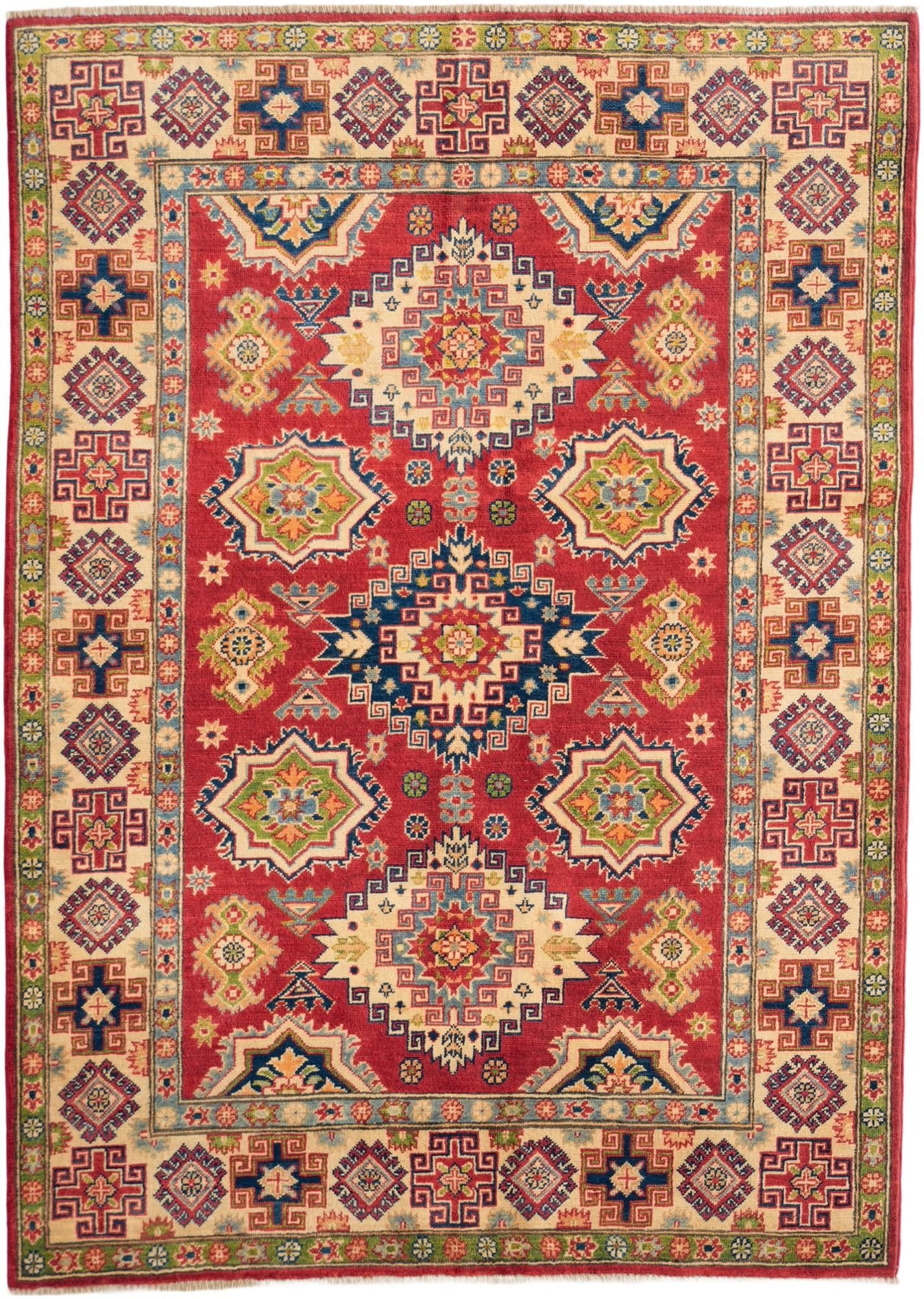 4' 11 x 6' 11 Hand Knotted Kazak Rug