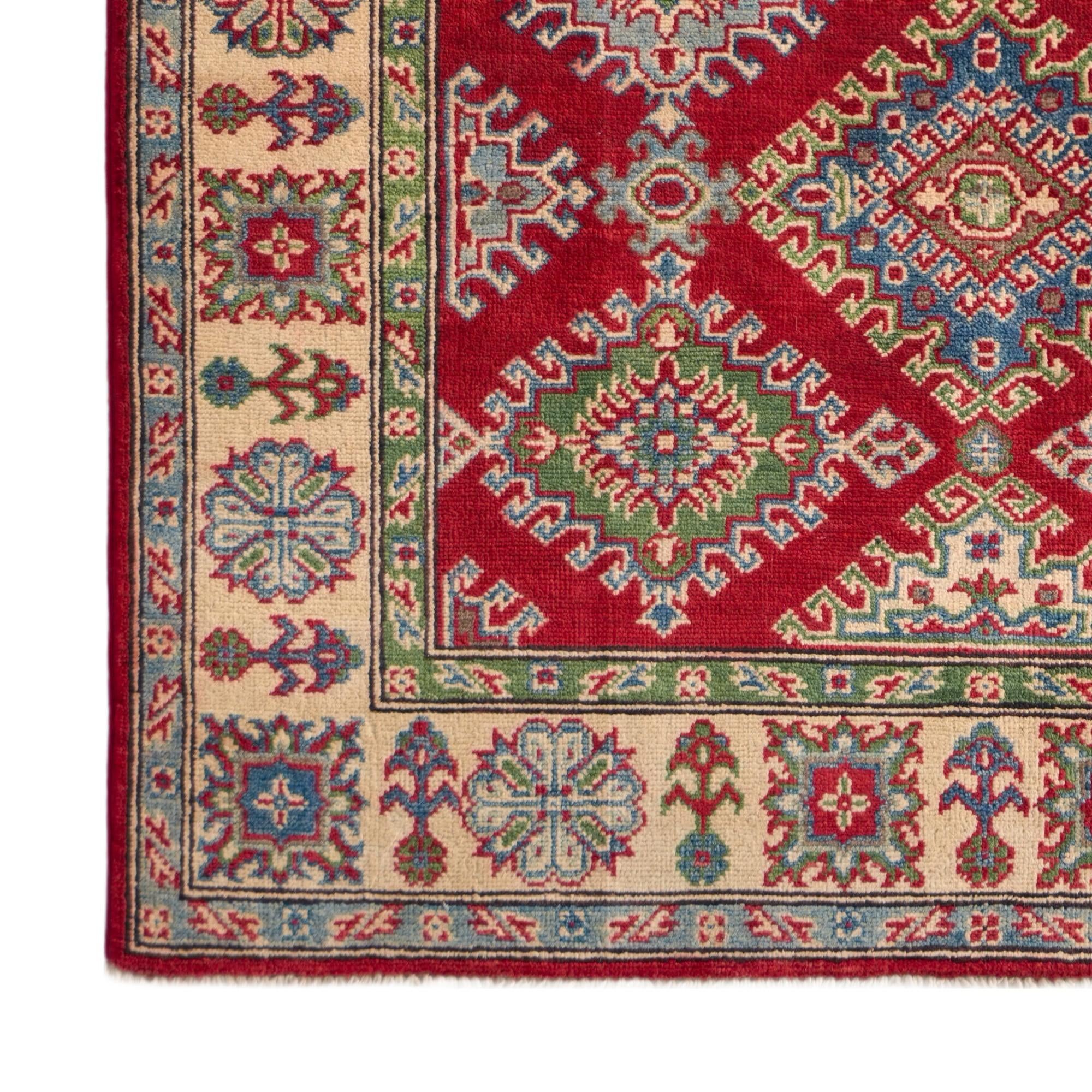 Detail image 7 of 10: 4' 2 x 6' 1 Hand Knotted Kazak Rug