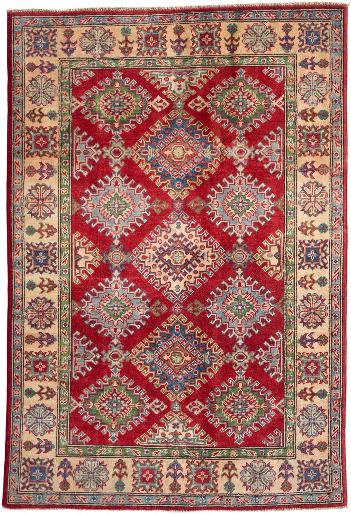 Detail image 2 of 10: 4' 2 x 6' 1 Hand Knotted Kazak Rug