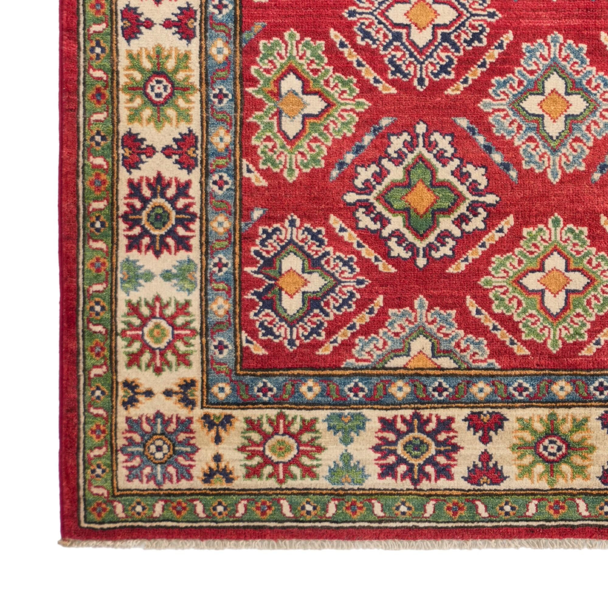 4' x 5' 9 Hand Knotted Kazak Rug