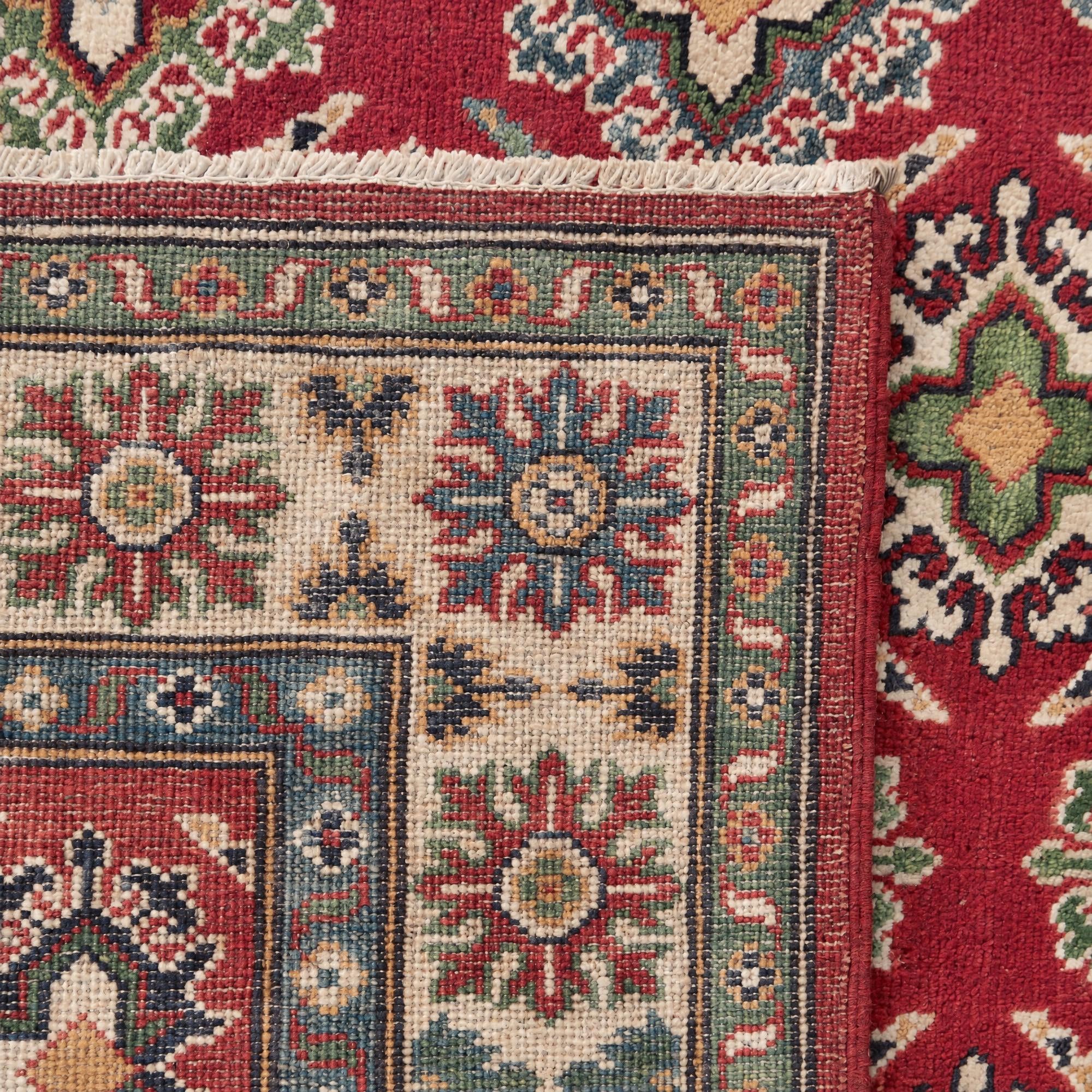 4' x 5' 9 Hand Knotted Kazak Rug