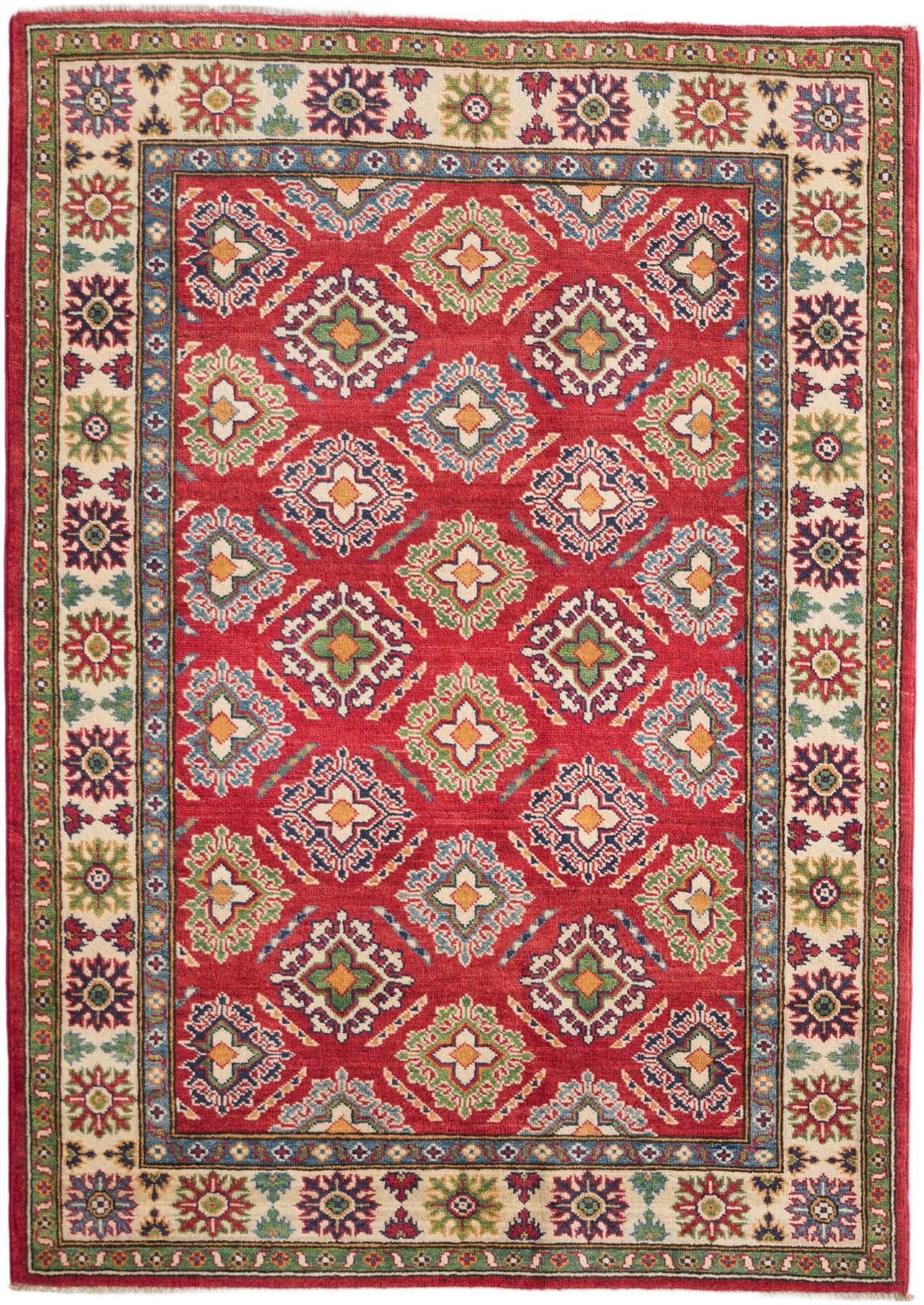 4' x 5' 9 Hand Knotted Kazak Rug