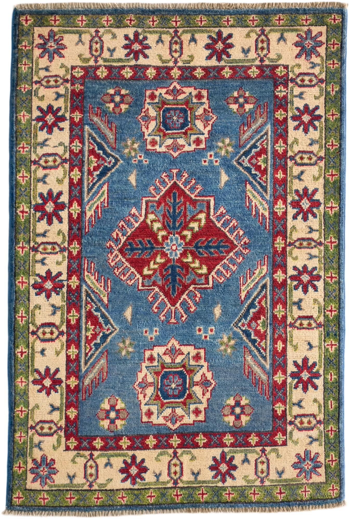 85cm x 130cm Hand Knotted Kazak Rug