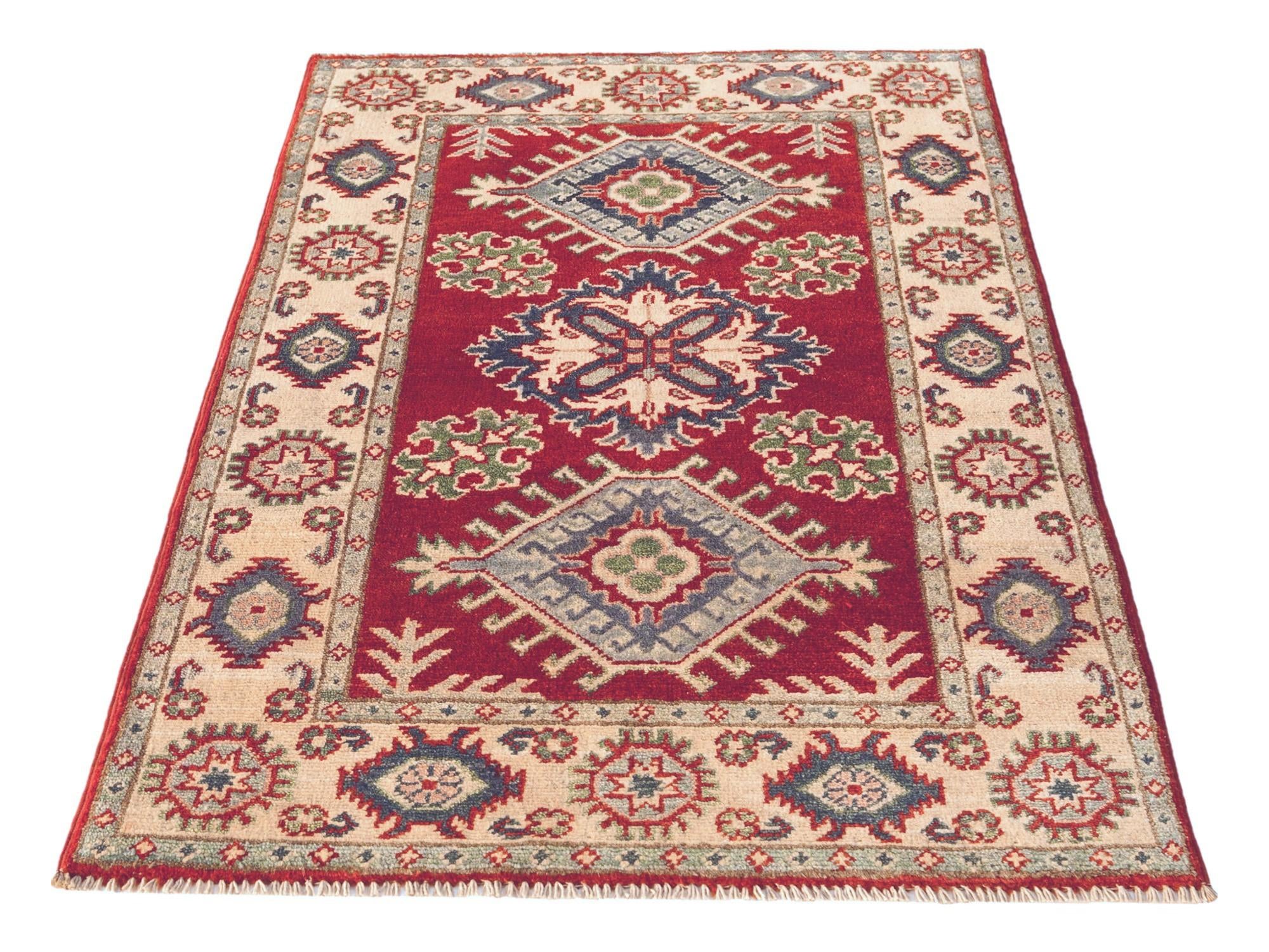 2' 9 x 4' Hand Knotted Kazak Rug