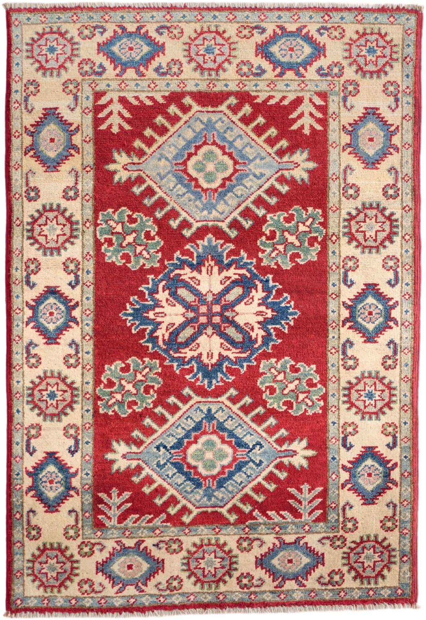 2' 9 x 4' Hand Knotted Kazak Rug