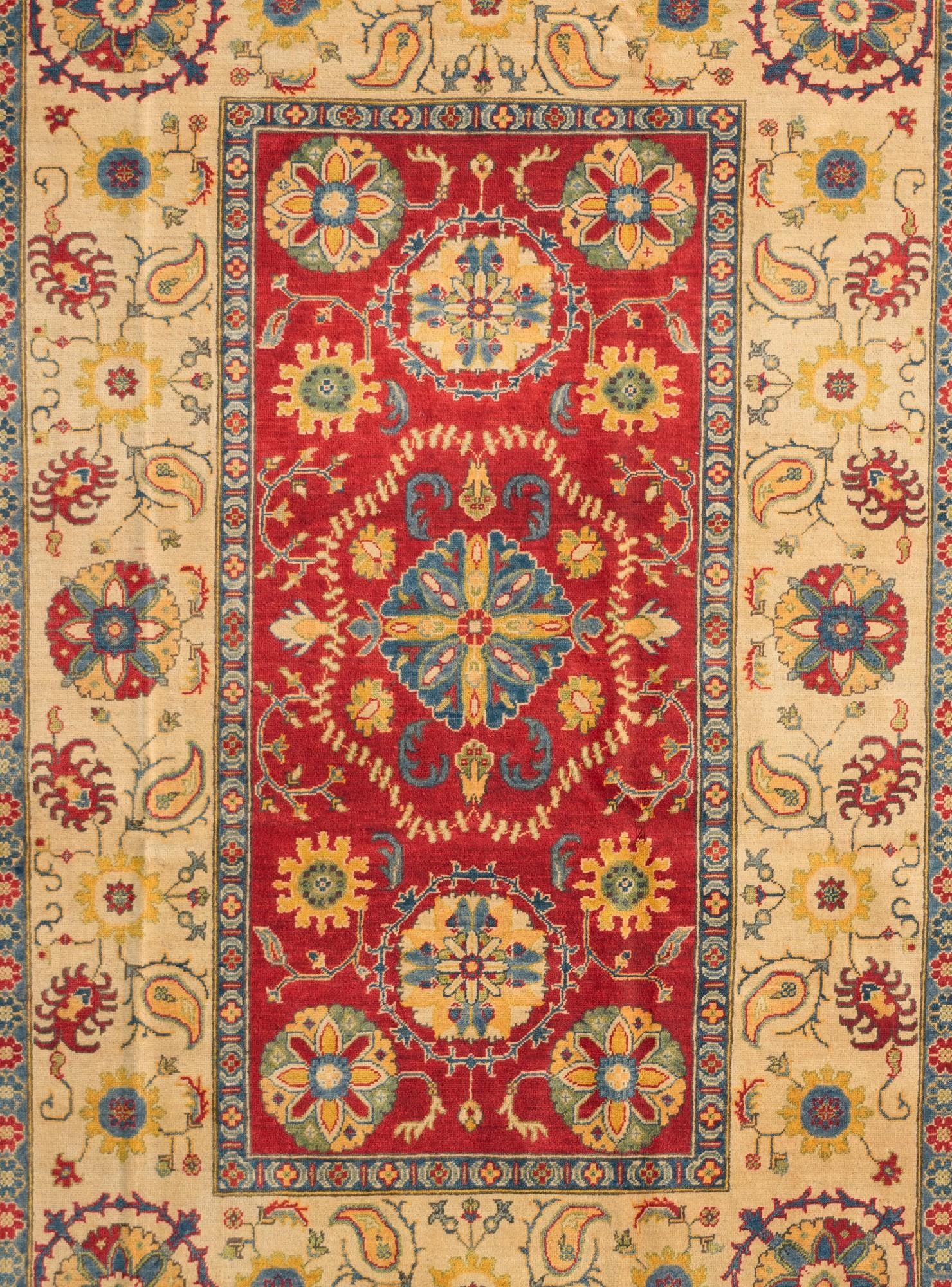 6' 7 x 9' 9 Hand Knotted Kazak Rug