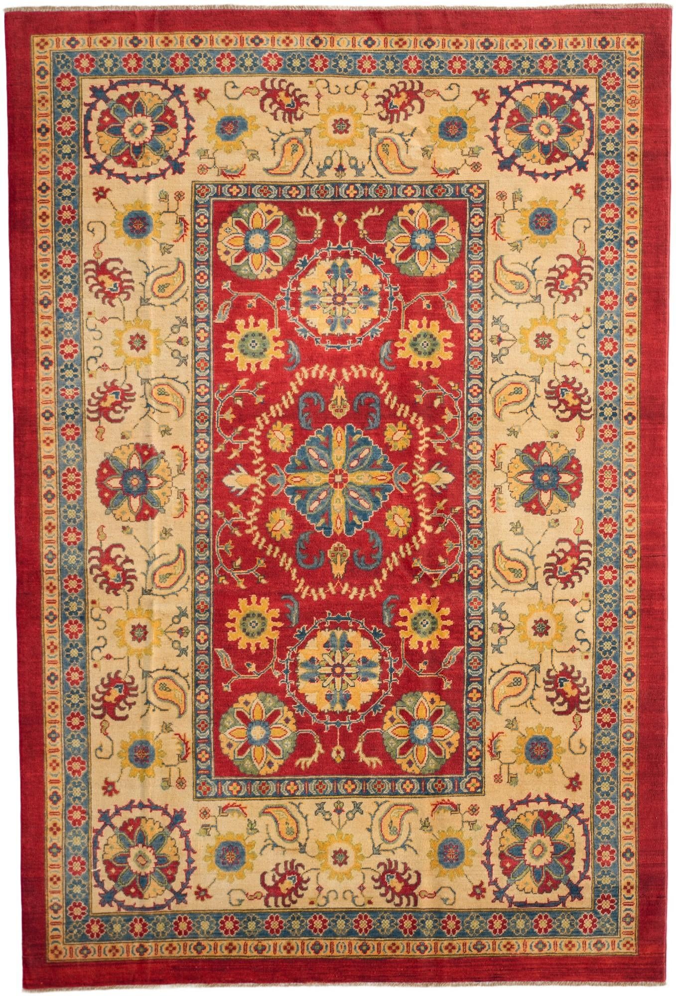 6' 7 x 9' 9 Hand Knotted Kazak Rug