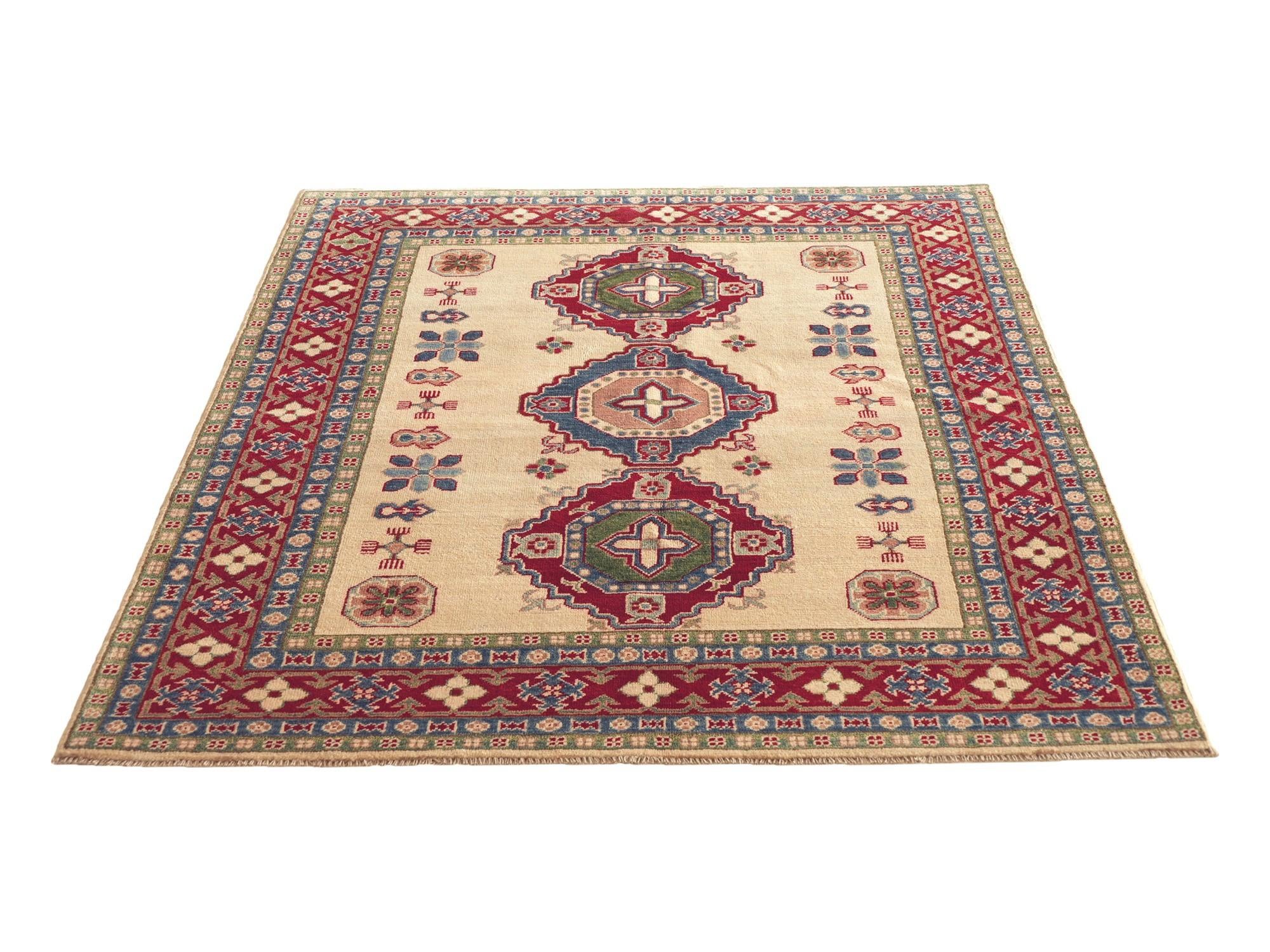 Detail image 5 of 10: 5' 3 x 6' 6 Hand Knotted Kazak Rug