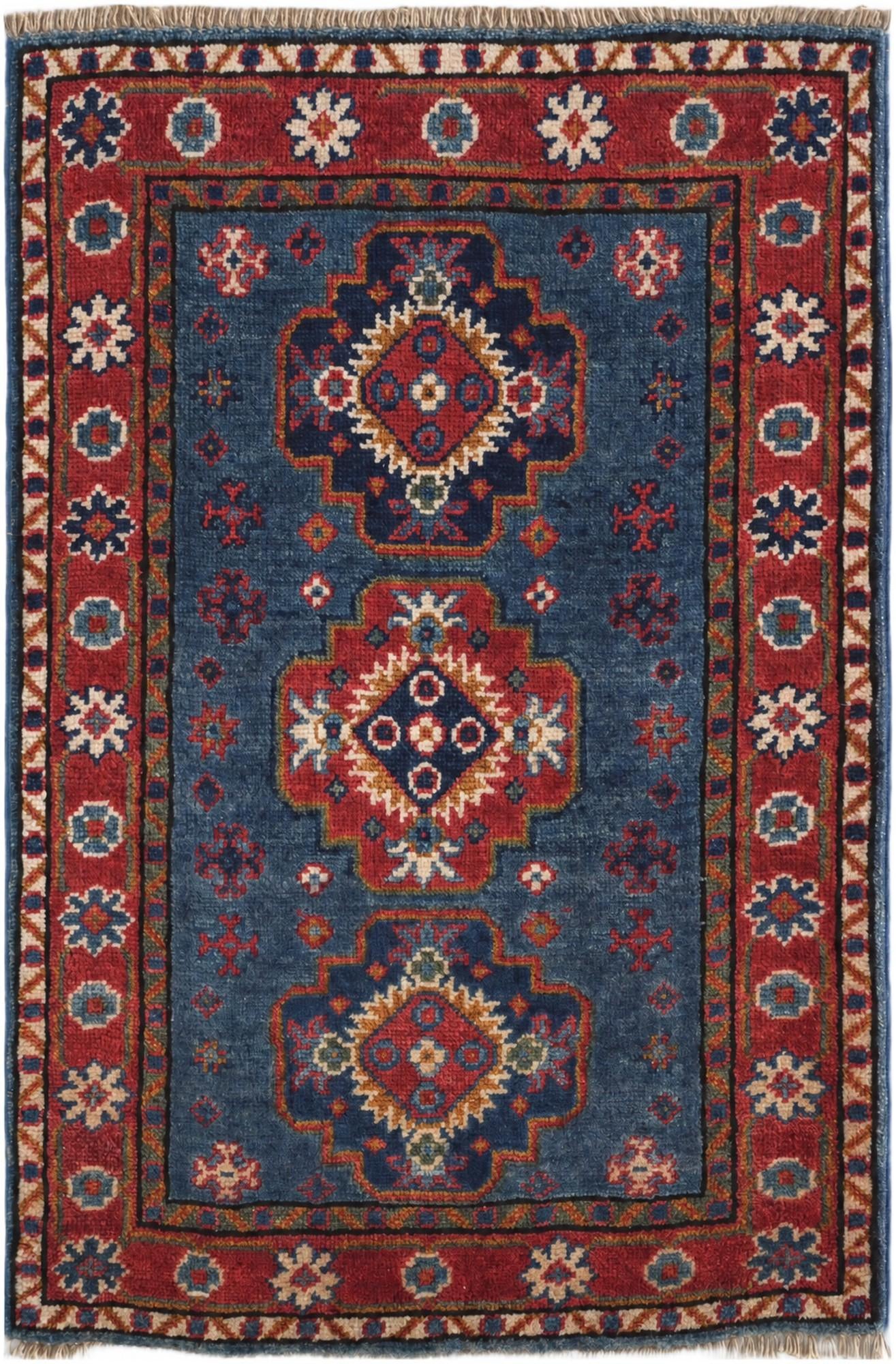 2' 1 x 3' 2 Hand Knotted Kazak Rug