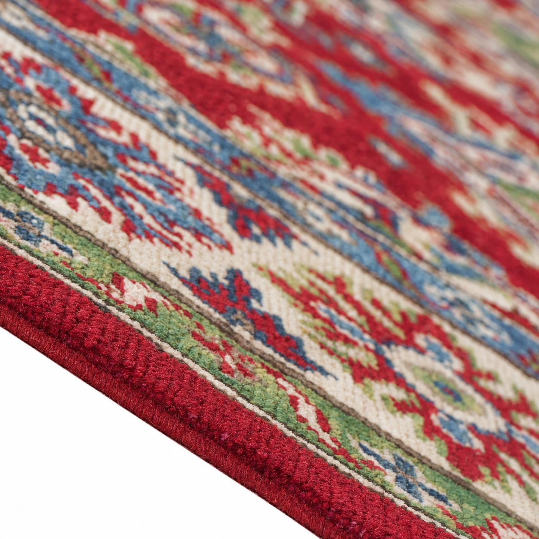 155cm x 215cm Handgeknüpft Kazak Teppich