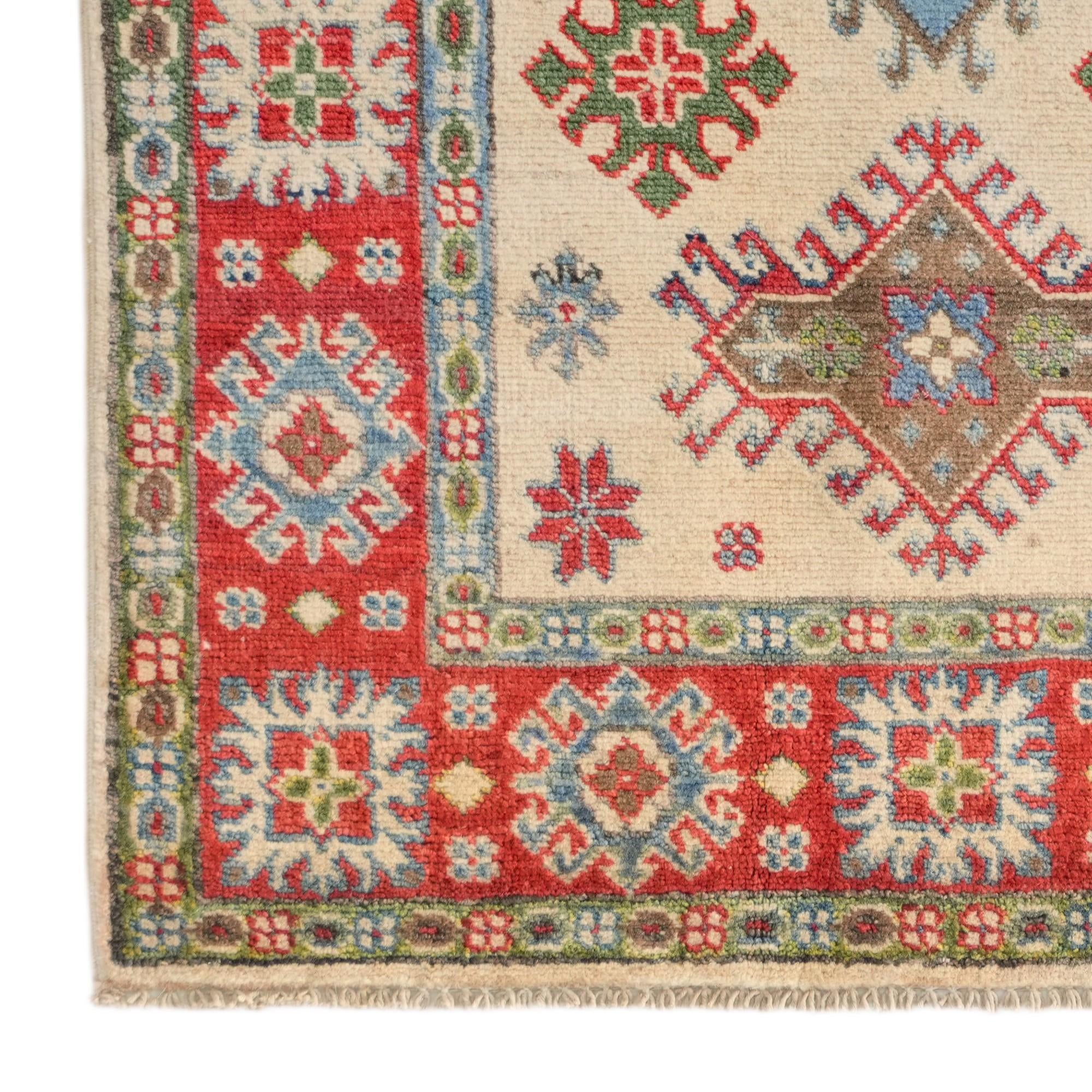2' 6 x 3' 10 Hand Knotted Kazak Rug