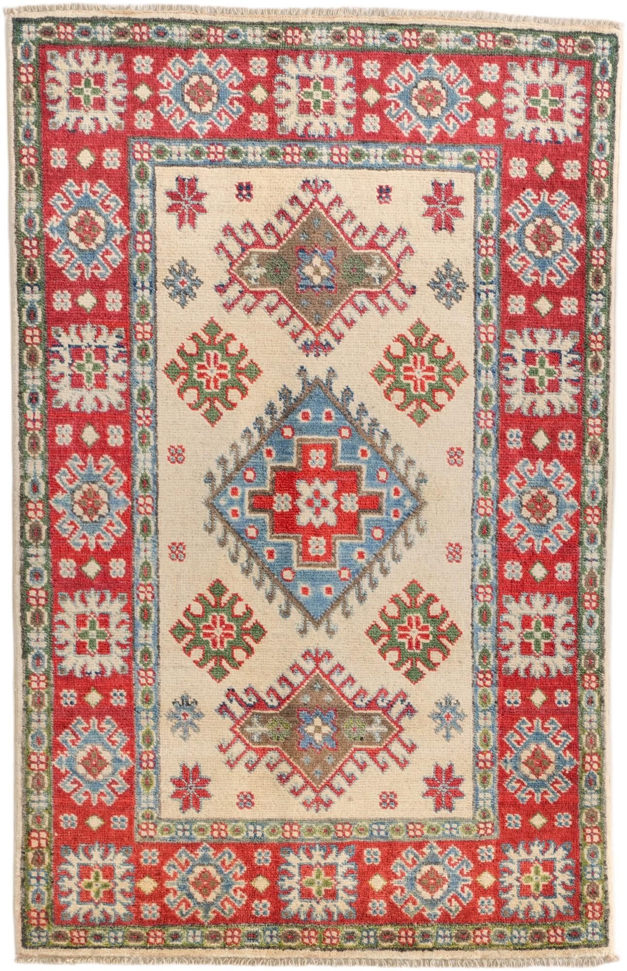 2' 6 x 3' 10 Hand Knotted Kazak Rug