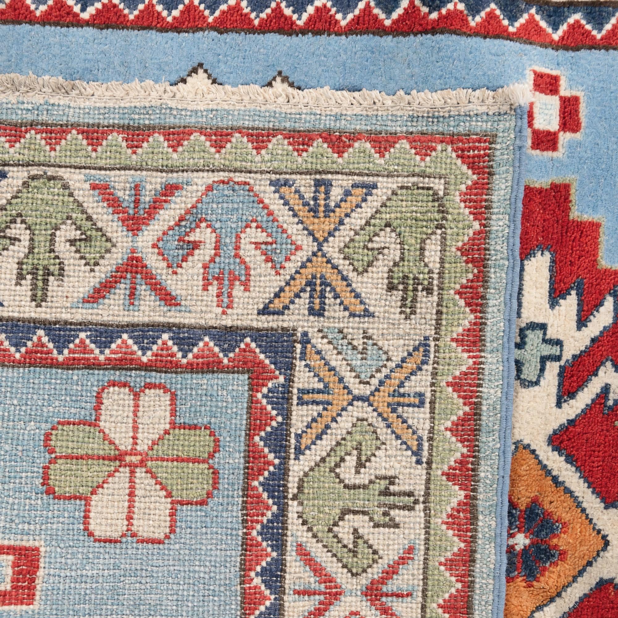 3' 3 x 4' 8 Hand Knotted Kazak Rug
