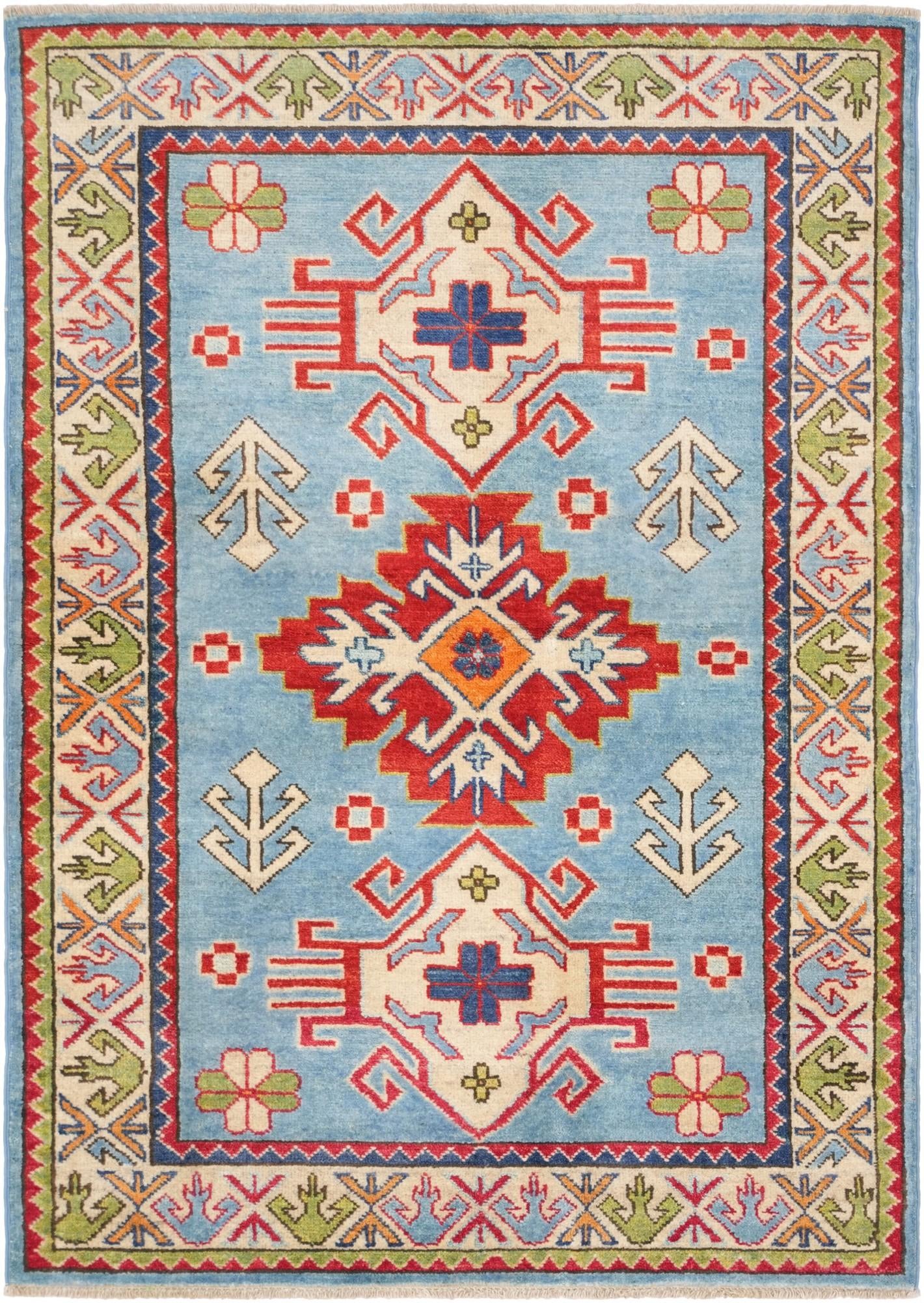 3' 3 x 4' 8 Hand Knotted Kazak Rug