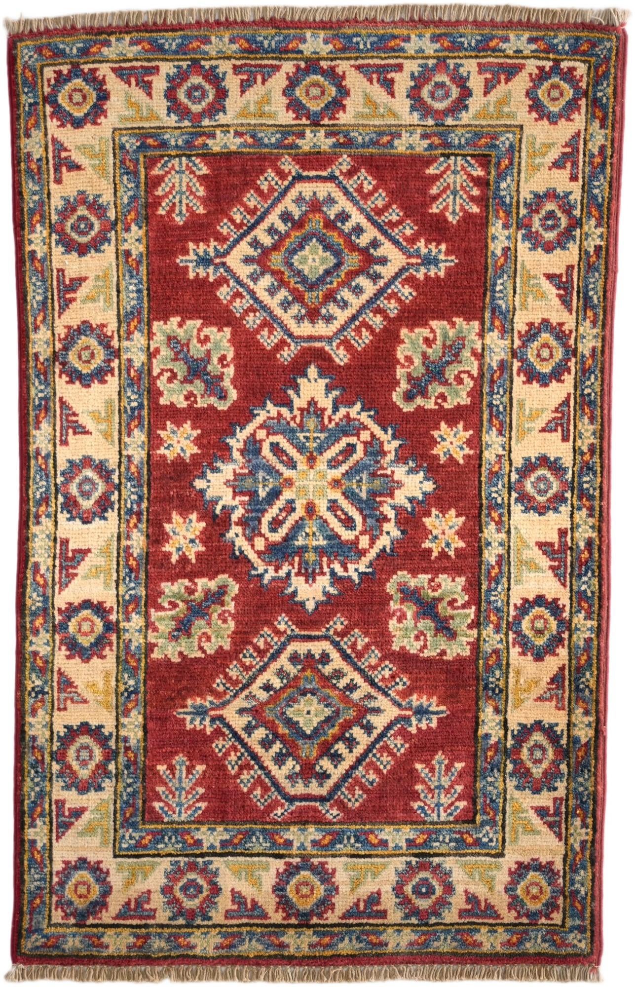 2' x 3' 1 Hand Knotted Kazak Rug