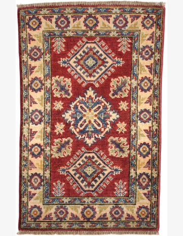 2' x 3' 1 Hand Knotted Kazak Rug