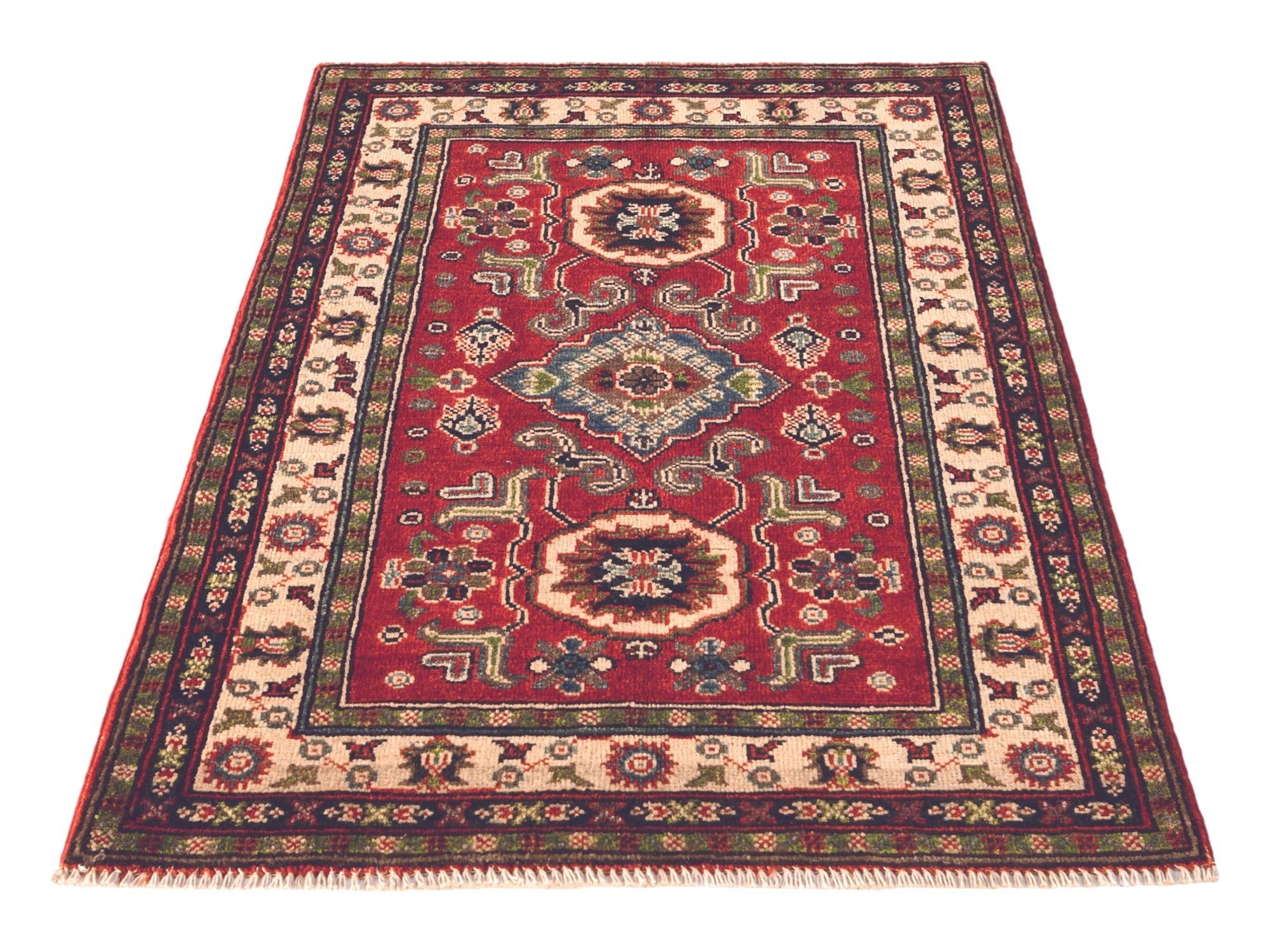 2' 9 x 4' Hand Knotted Kazak Rug