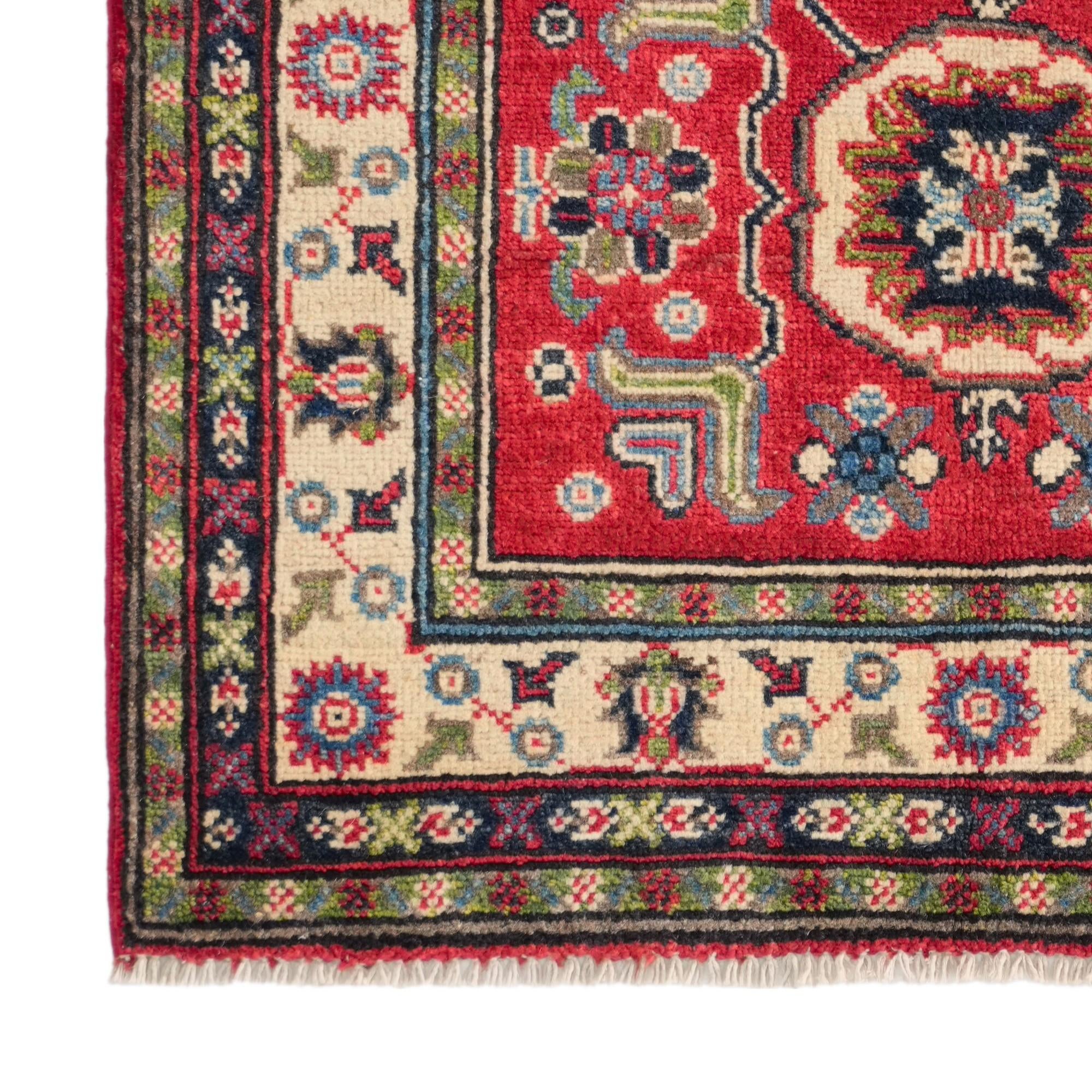 2' 9 x 4' Hand Knotted Kazak Rug