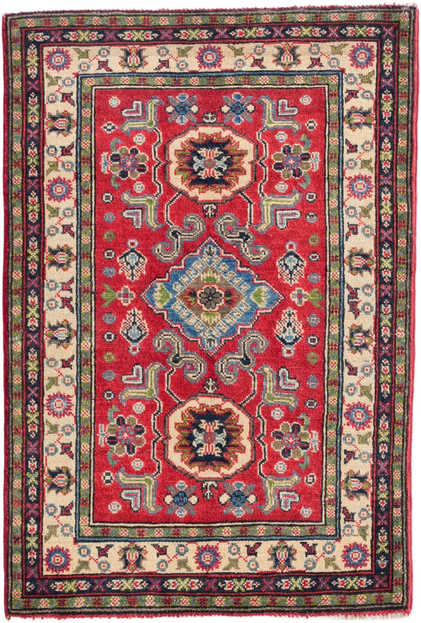 2' 9 x 4' Hand Knotted Kazak Rug
