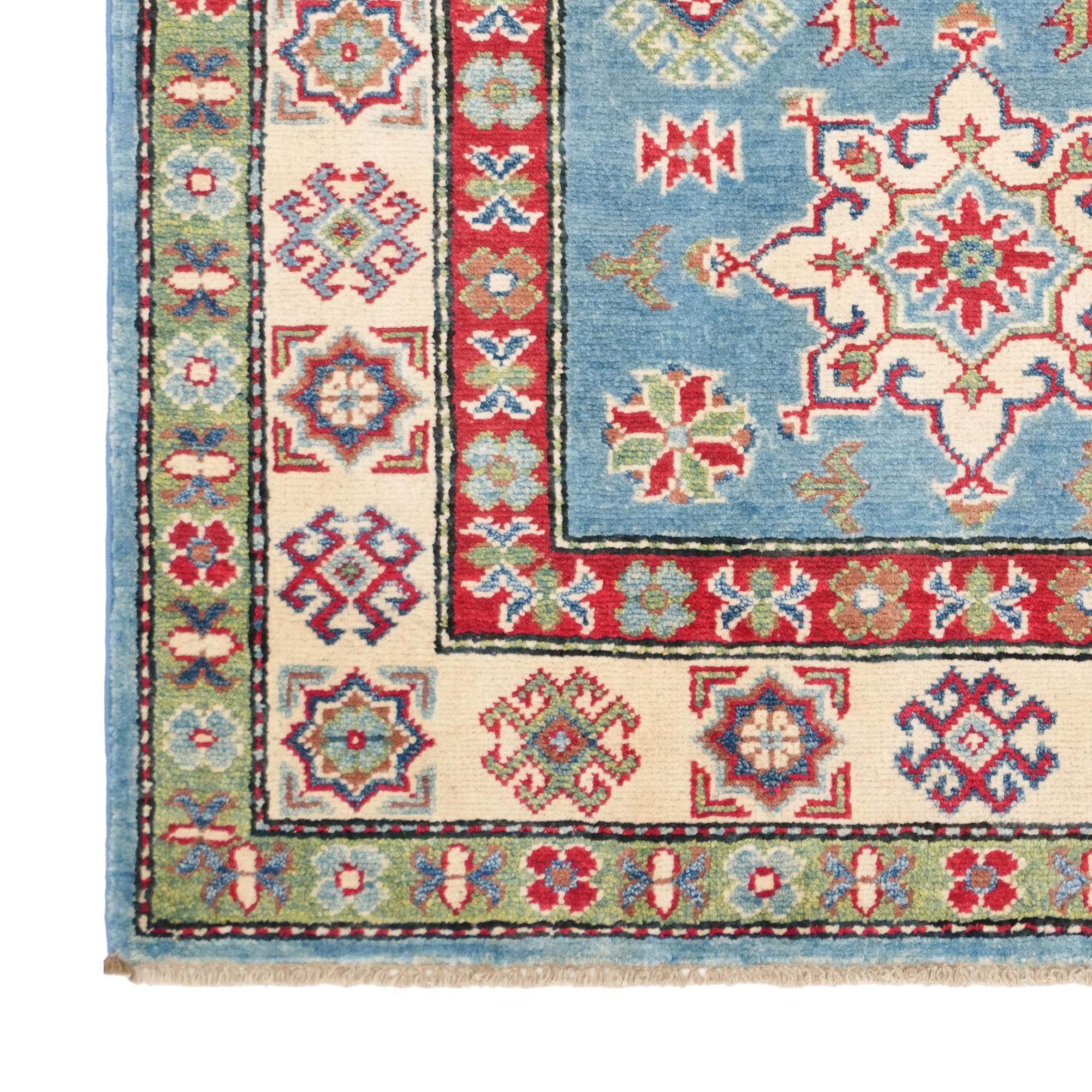 100cm x 150cm Handgeknüpft Kazak Teppich