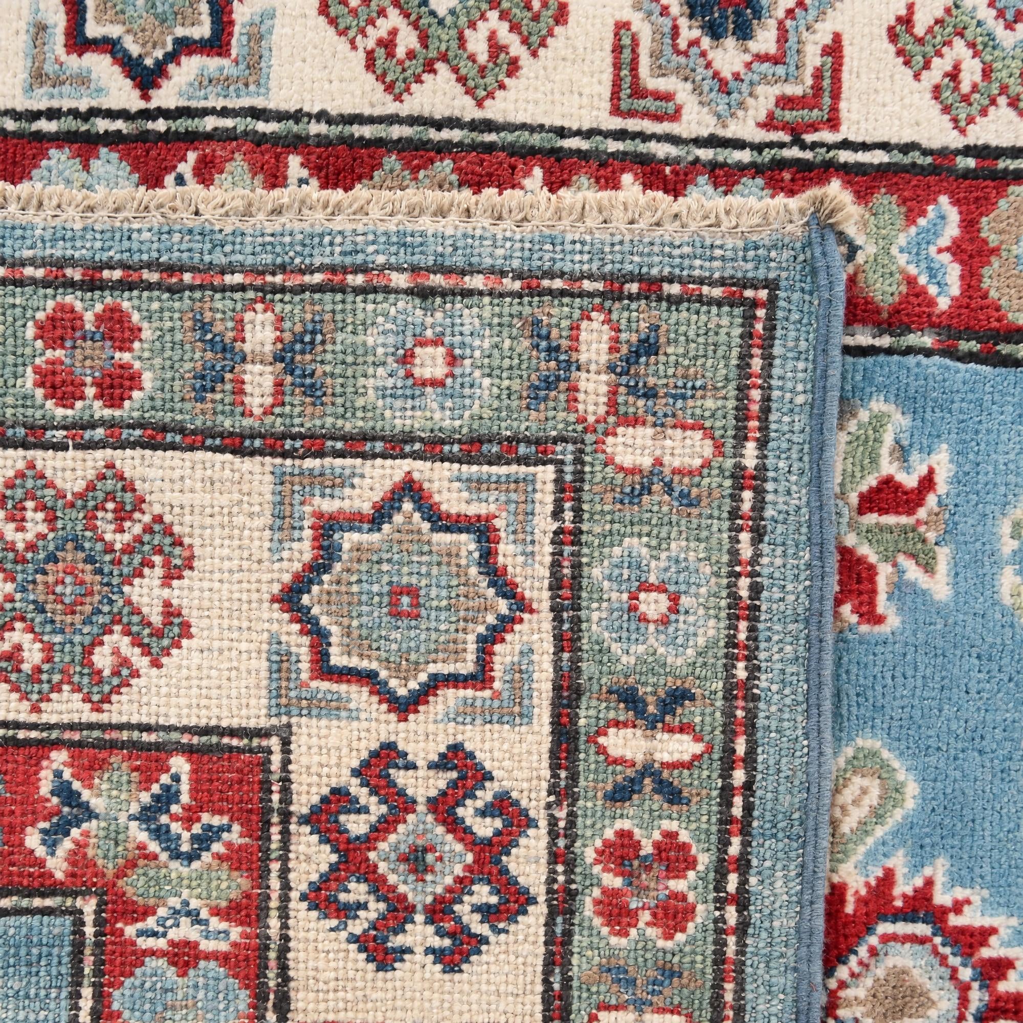 100cm x 150cm Handgeknüpft Kazak Teppich