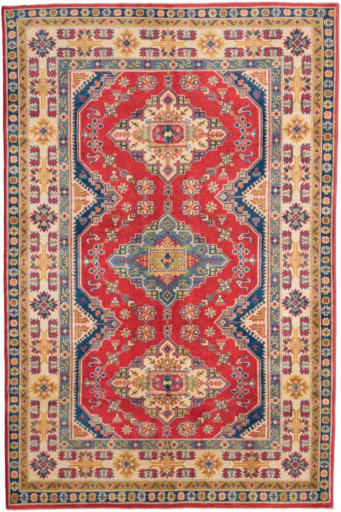 5' 10 x 8' 9 Hand Knotted Kazak Rug