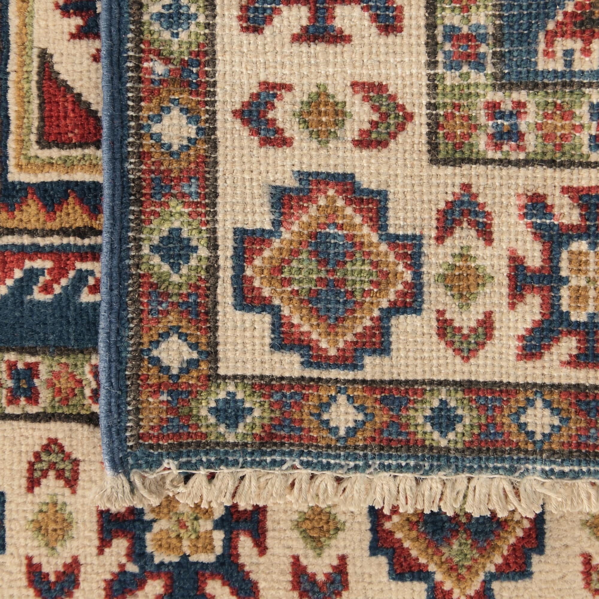 60cm x 90cm Hand Knotted Kazak Rug