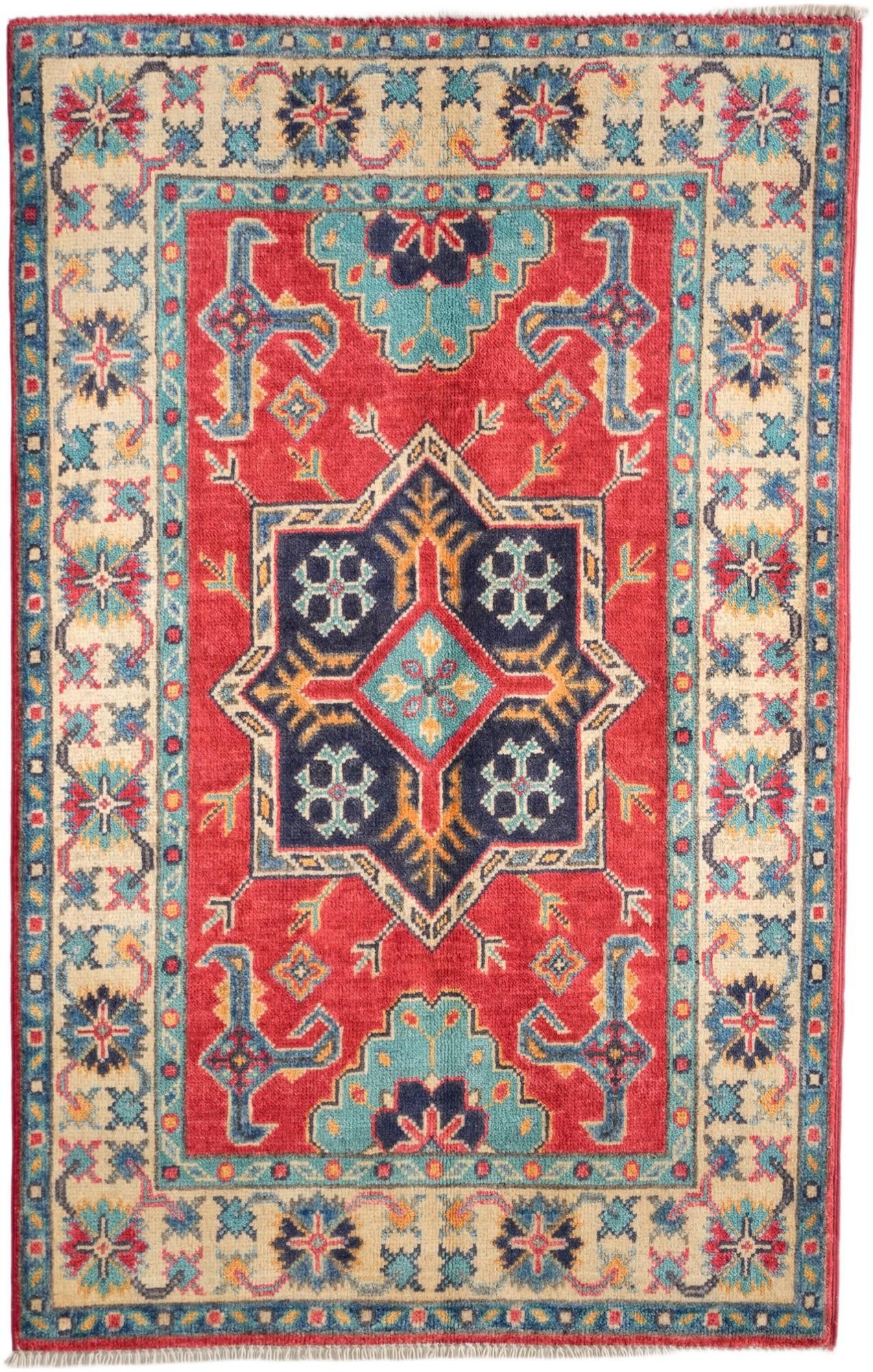 2' 7 x 4' 2 Hand Knotted Kazak Rug