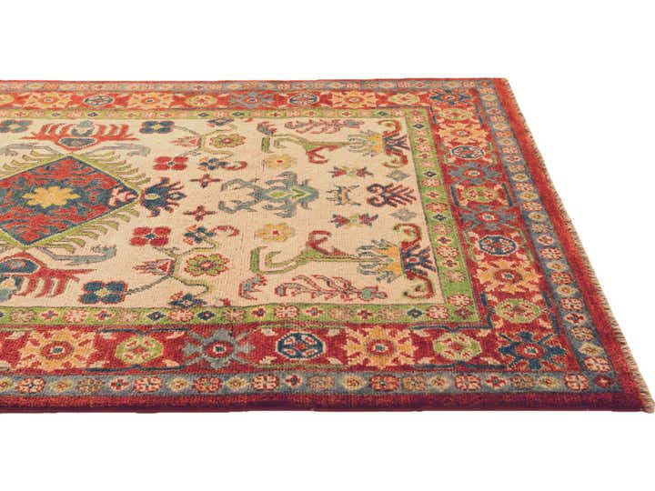 3' 4 x 5' 10 Hand Knotted Kazak Rug