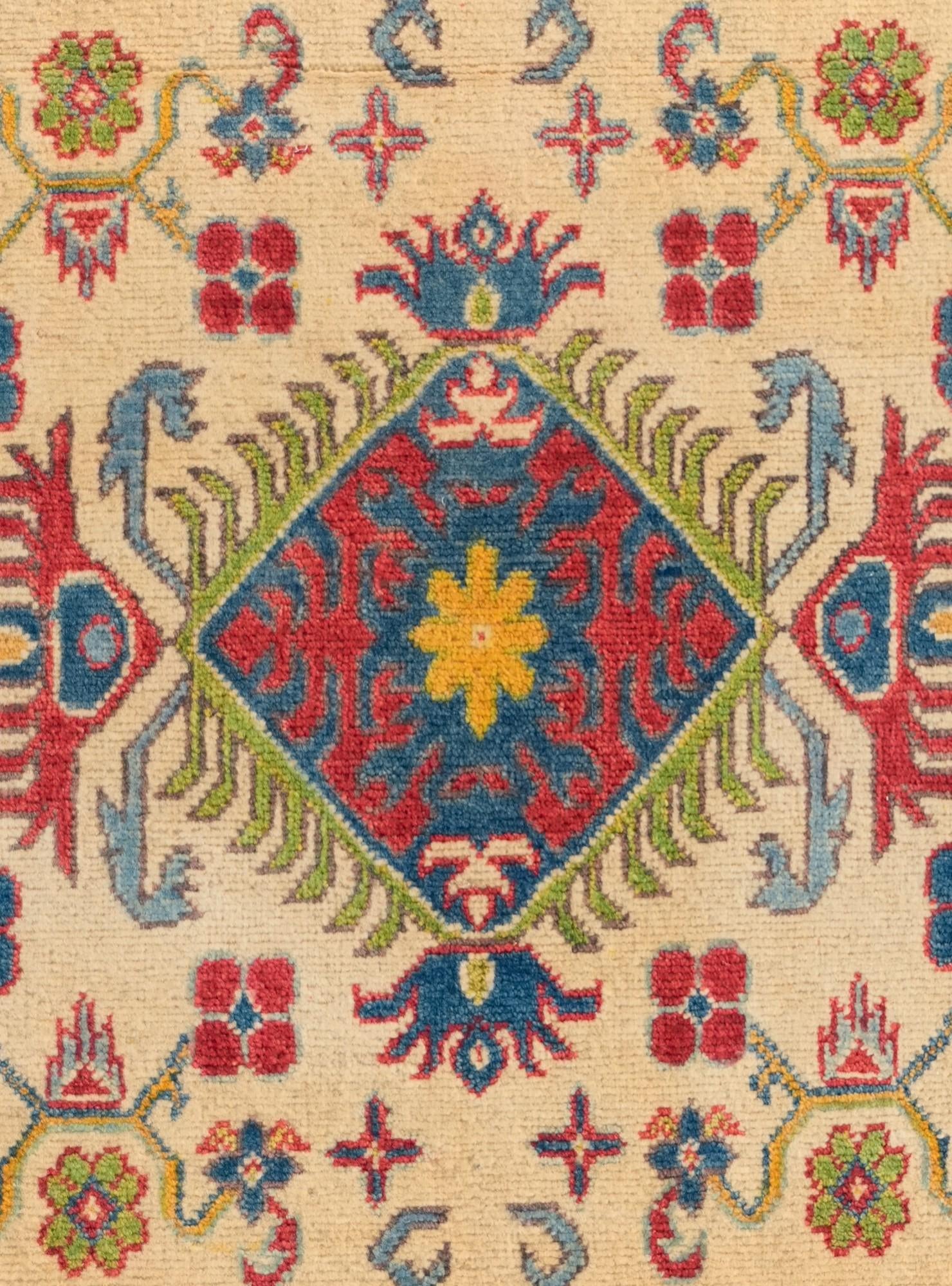 3' 4 x 5' 10 Hand Knotted Kazak Rug