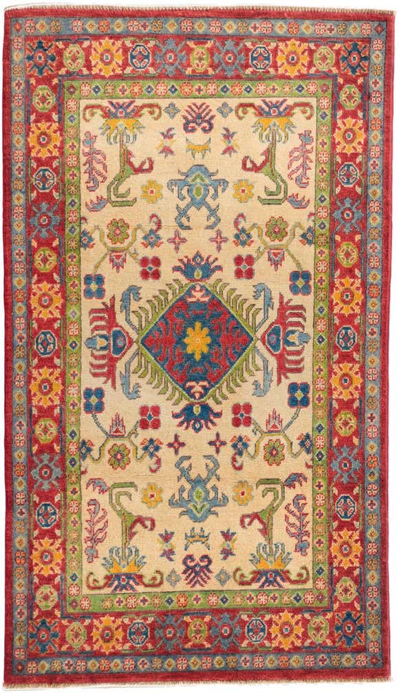 3' 4 x 5' 10 Hand Knotted Kazak Rug