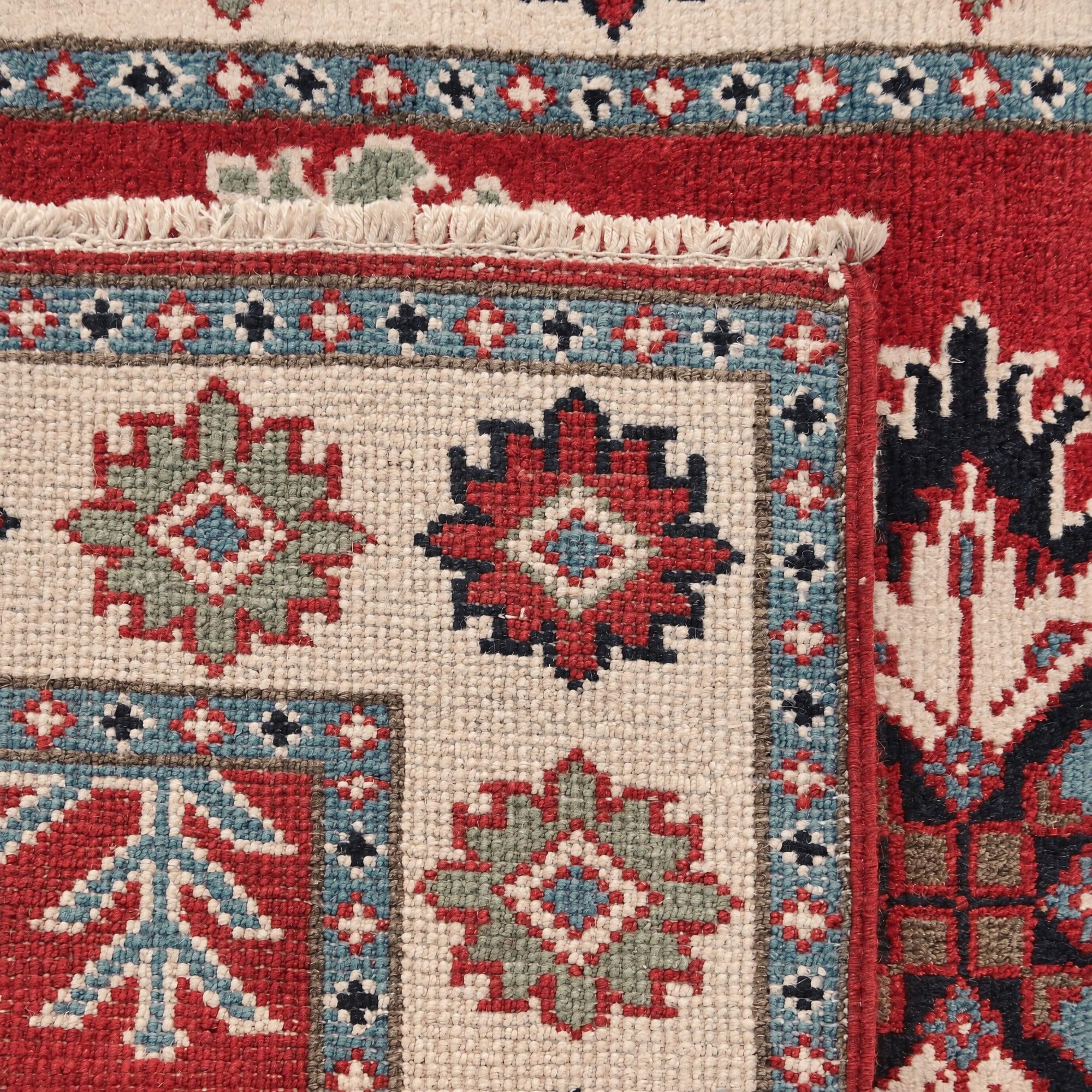 80cm x 125cm Hand Knotted Kazak Rug