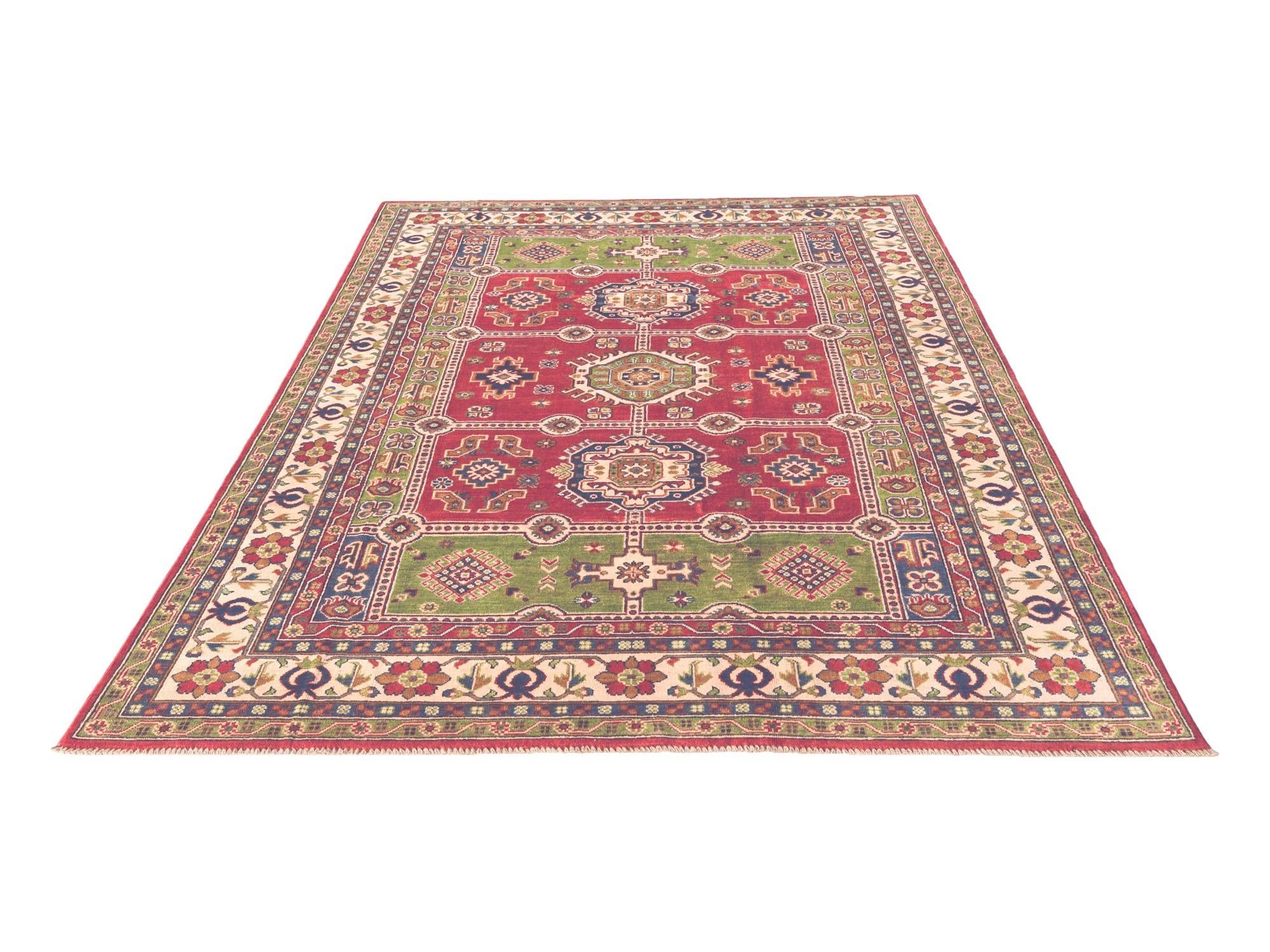 6' 8 x 9' 7 Hand Knotted Kazak Rug