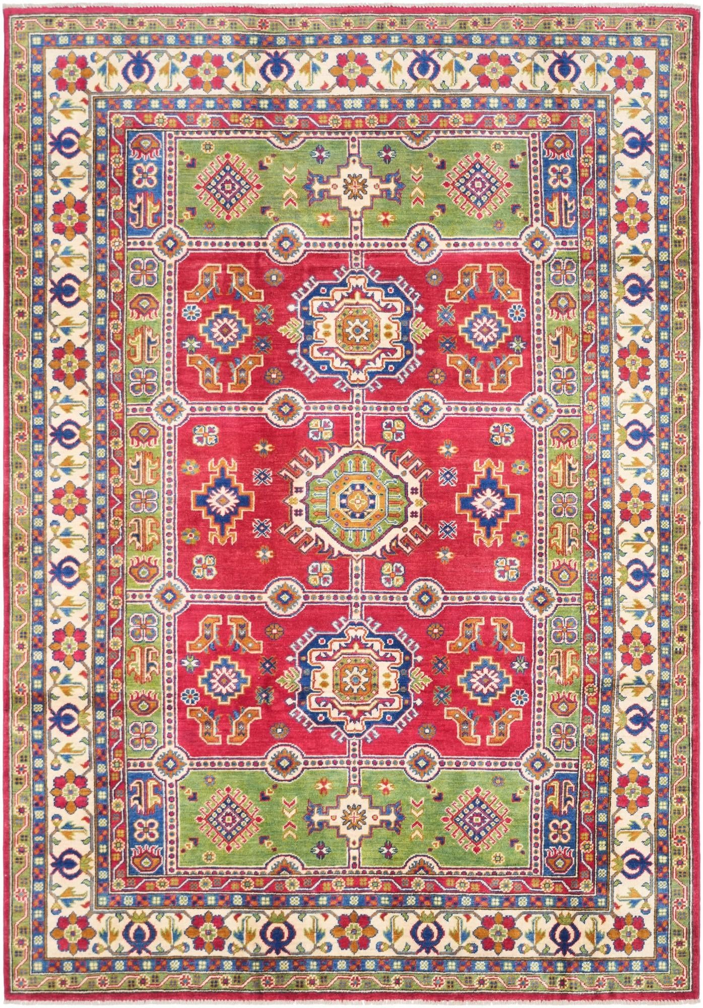 6' 8 x 9' 7 Hand Knotted Kazak Rug