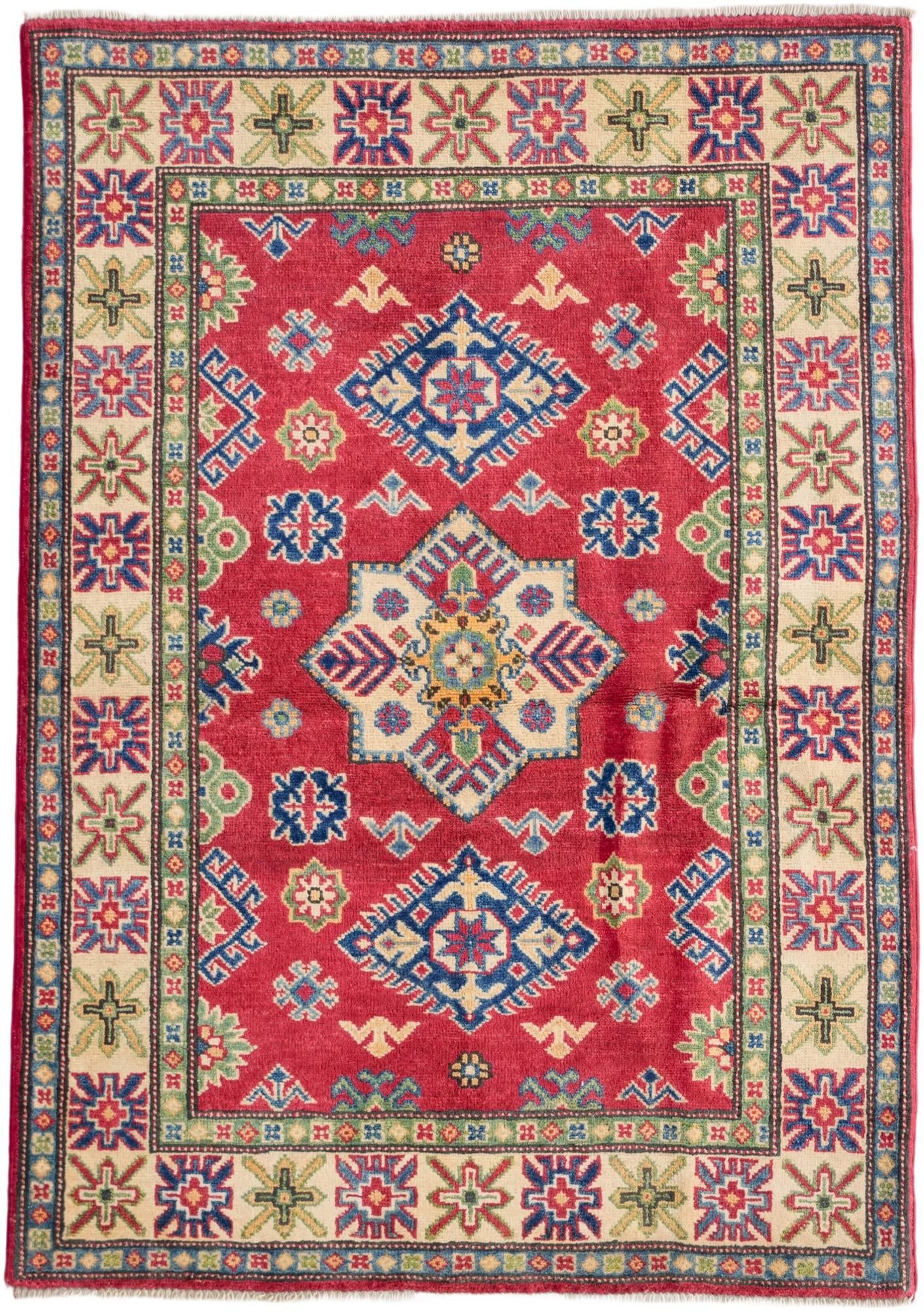 3' 6 x 5' Hand Knotted Kazak Rug