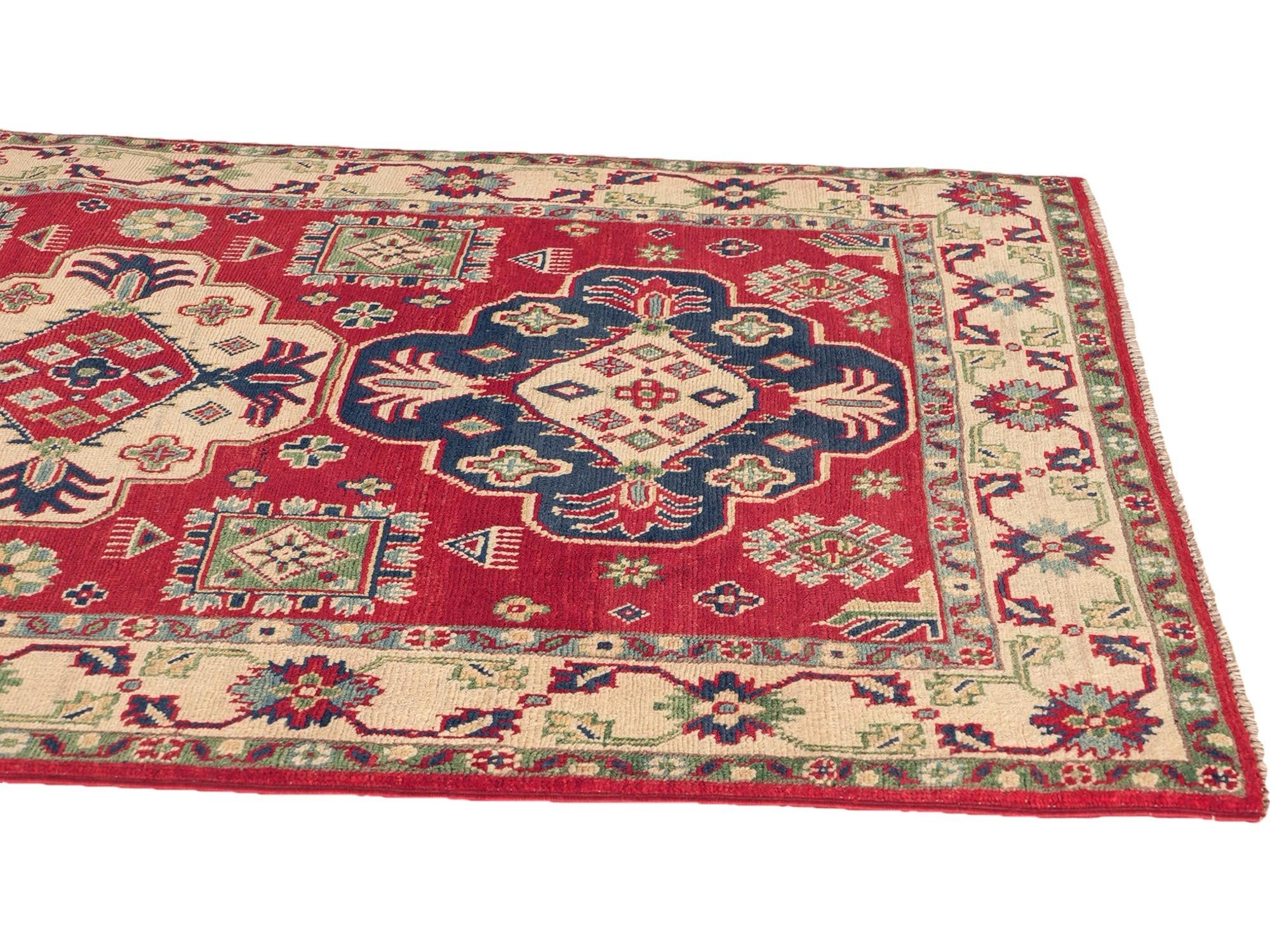 120cm x 165cm Hand Knotted Kazak Rug