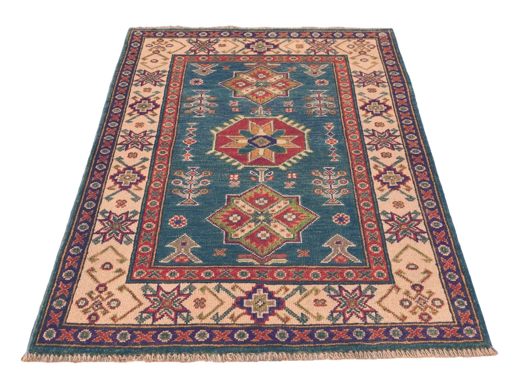 2' 9 x 4' 2 Hand Knotted Kazak Rug