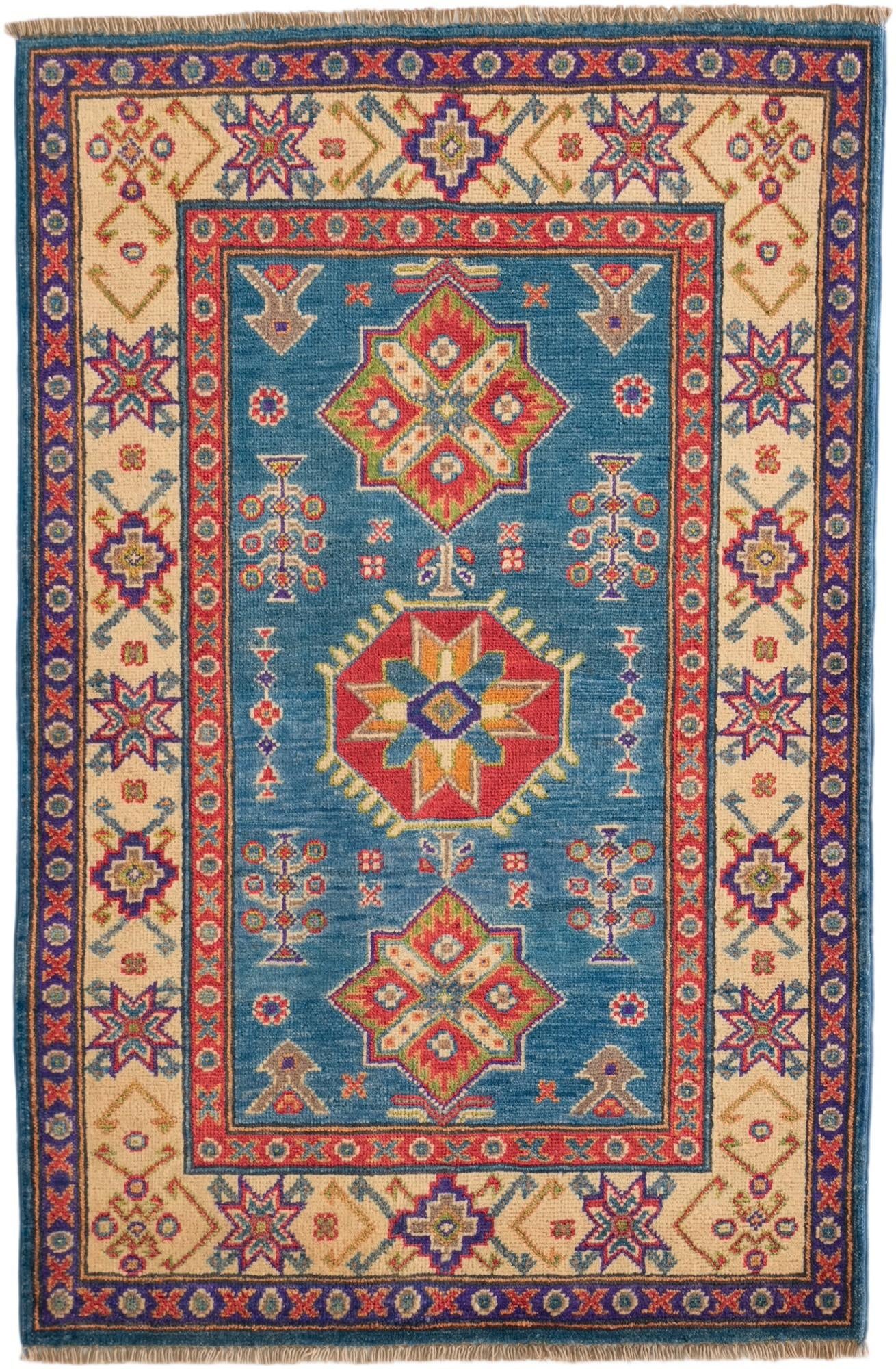 2' 9 x 4' 2 Hand Knotted Kazak Rug
