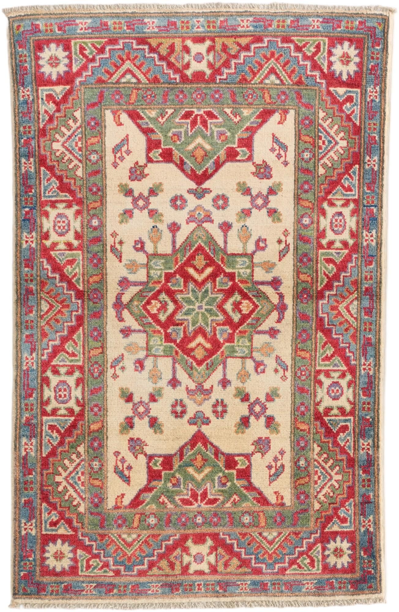2' 7 x 4' Hand Knotted Kazak Rug